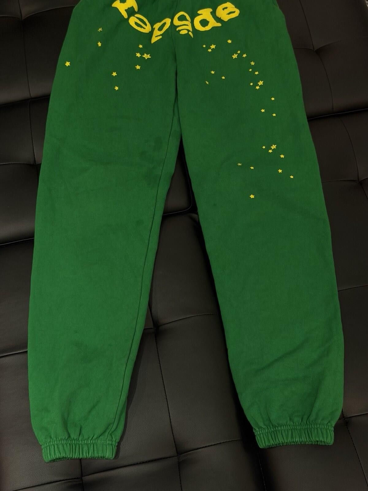 Sp5der Size S - Sp5der Green Sweatpants Spider Authentic (STAINS) Size US 30 / EU 46 - 2 Thumbnail