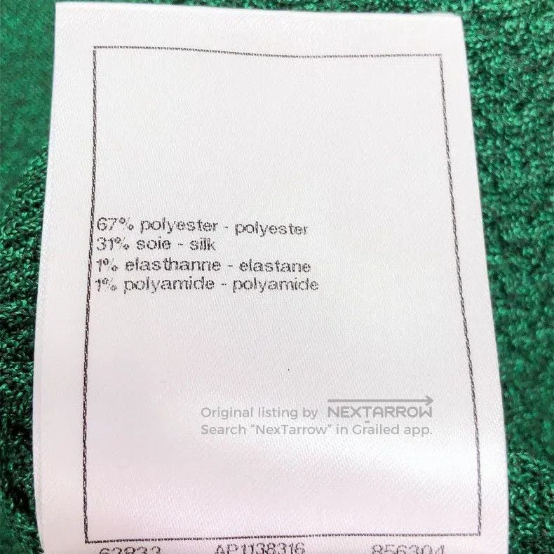 Chanel Chanel 23A dark green knitted short sleeves Size XS / US 0-2 / IT 36-38 - 7 Thumbnail