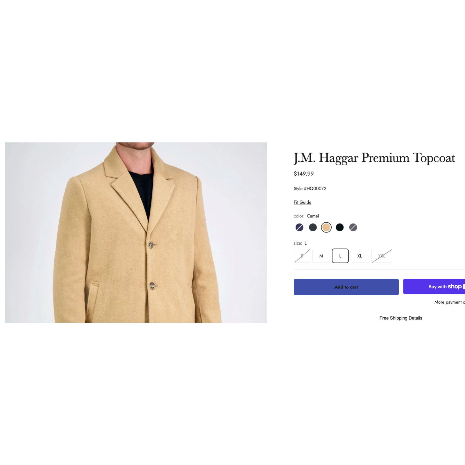 Haggar J.M. Haggar Camel Topcoat XL New Size US XL / EU 56 / 4 - 3 Thumbnail