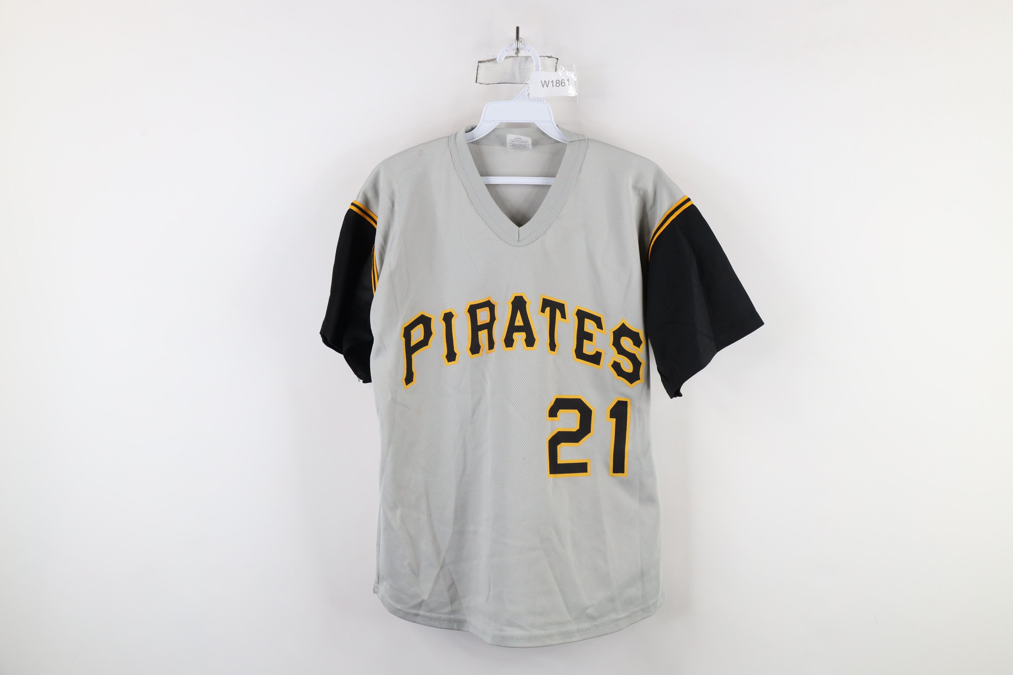 Vintage Vintage 90s Clemente Pittsburgh Pirates Baseball Jersey USA Size M / US 6-8 / IT 42-44 - 1 Thumbnail