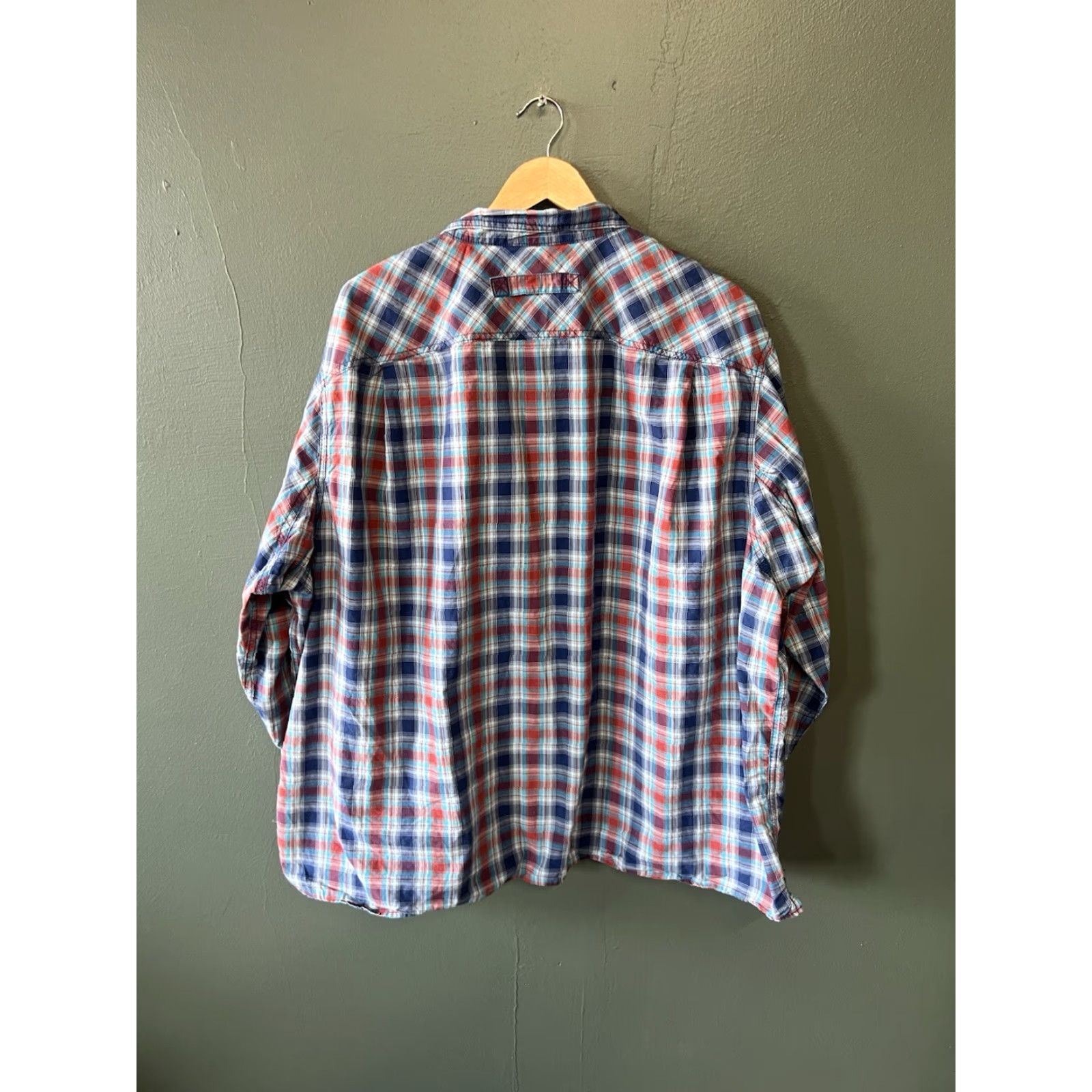 Vintage Duluth Trading Co. Mens Blue Red Checkered Long Sleeve Button Up Shirt 3XL Size US XXL / EU 58 / 5 - 2 Thumbnail