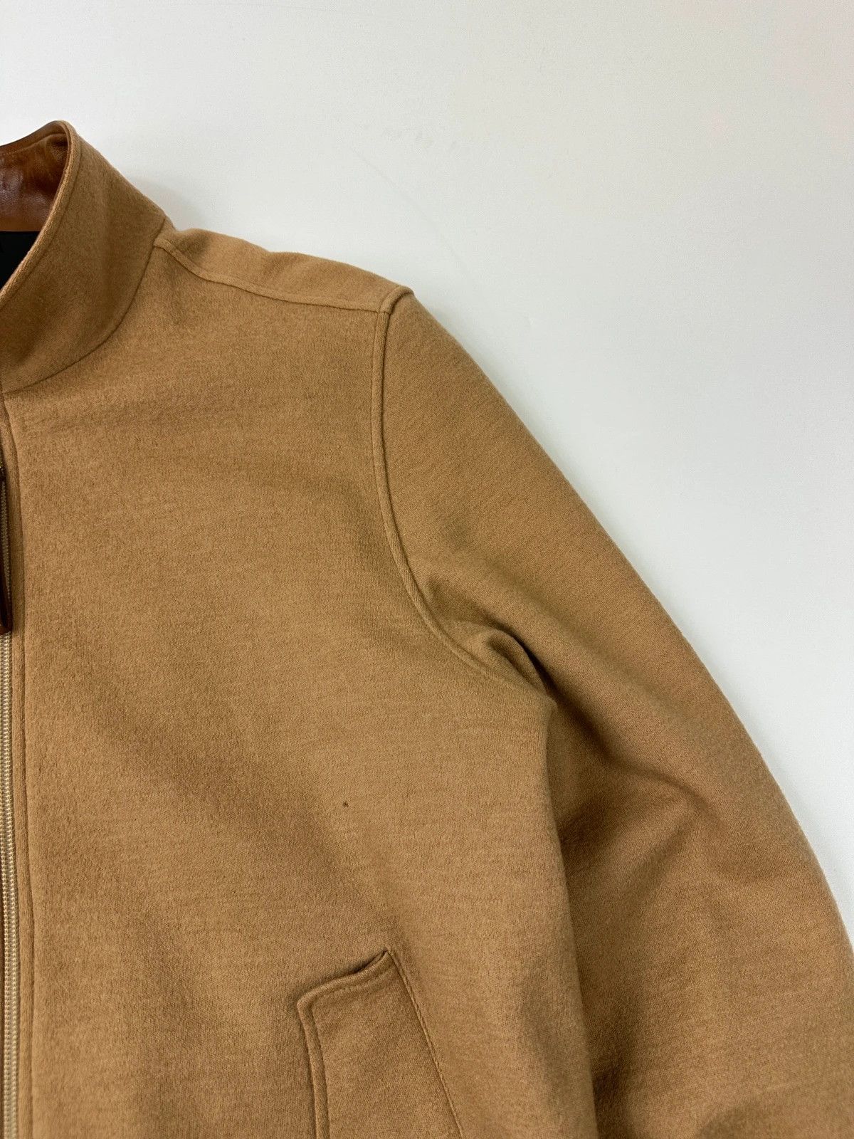 Prada Prada Milano FW2000 Beige Brown Wool & Leather Bomber Jacket Size US M / EU 48-50 / 2 - 5 Thumbnail
