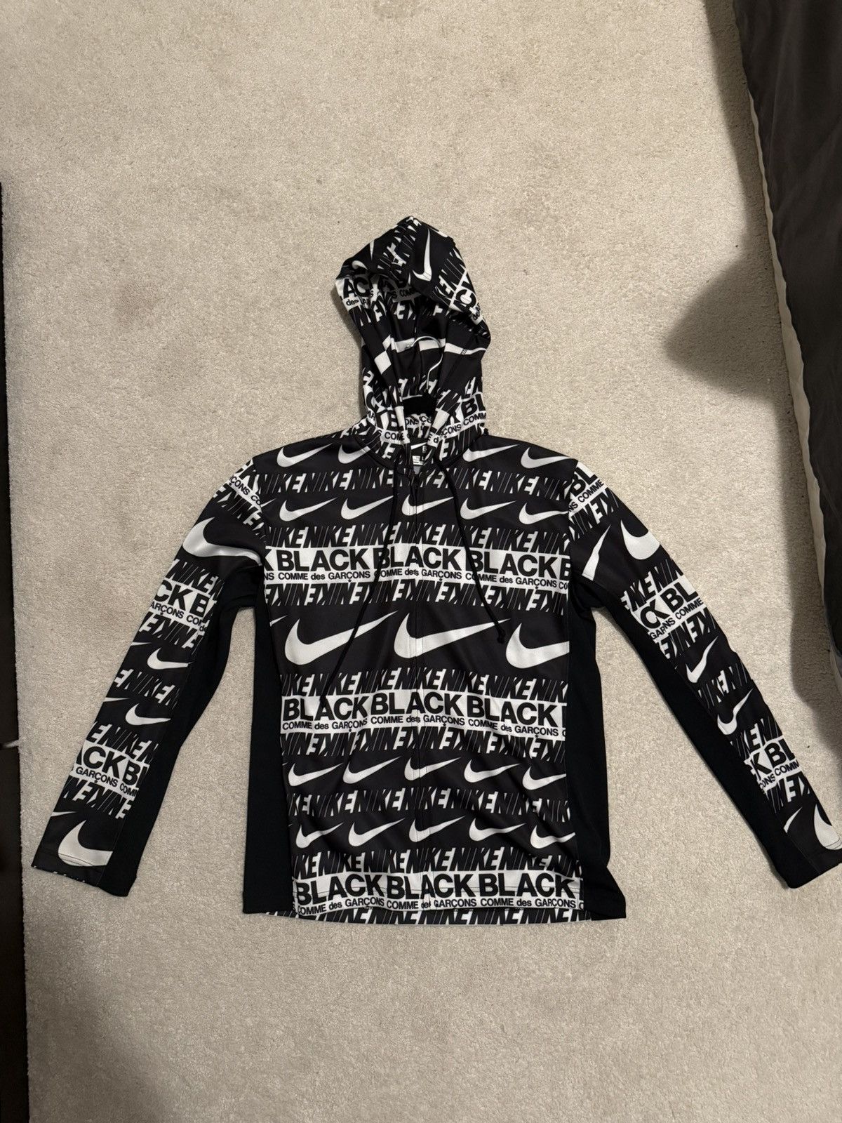 Comme des Garcons Black Comme Des Garçons Black X Nike Swoosh Zip Hoodie Size US L / EU 52-54 / 3 - 1 Thumbnail