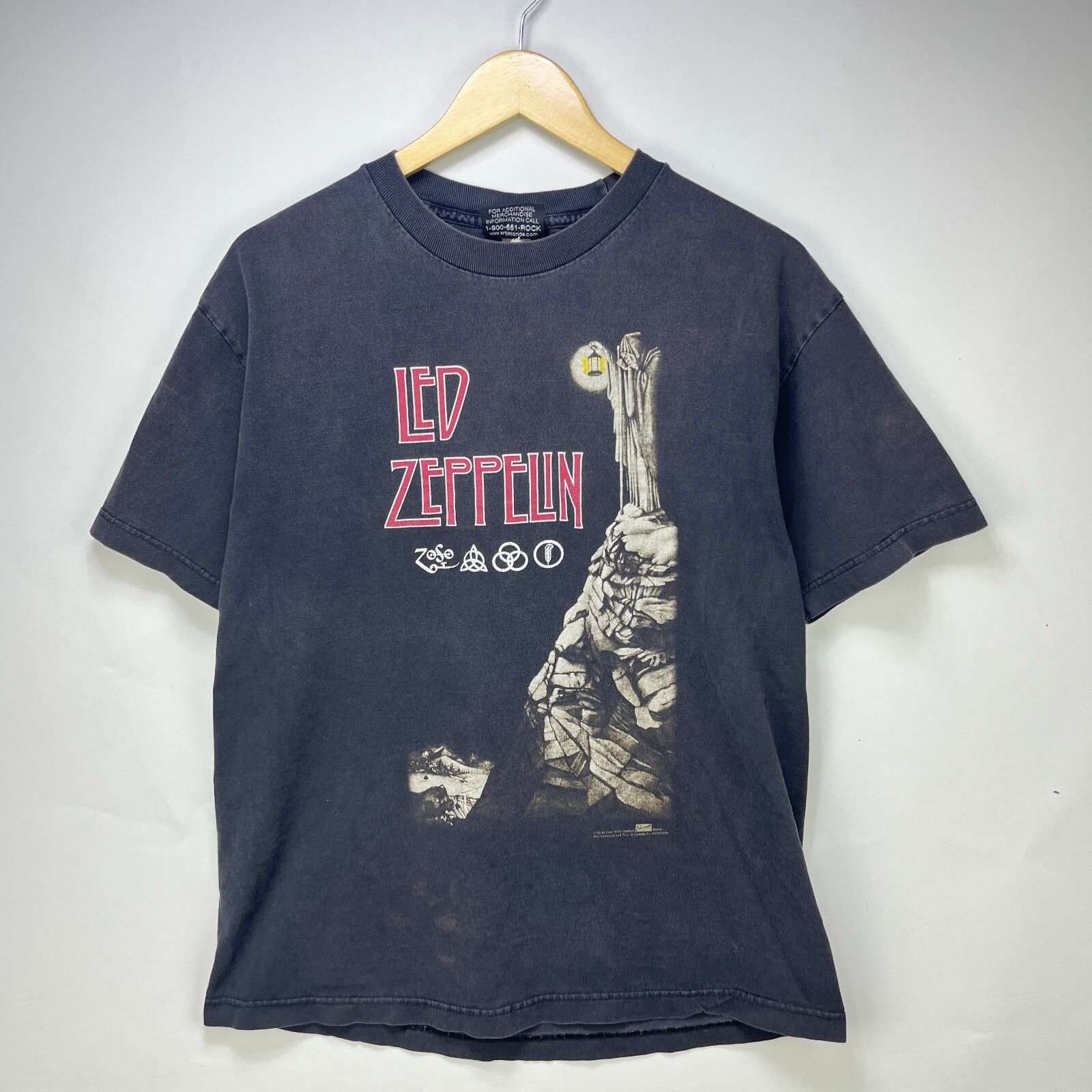 Vintage Vintage Led Zeppelin Band Large Artimonde Stairway To Heaven Size US L / EU 52-54 / 3 - 1 Thumbnail