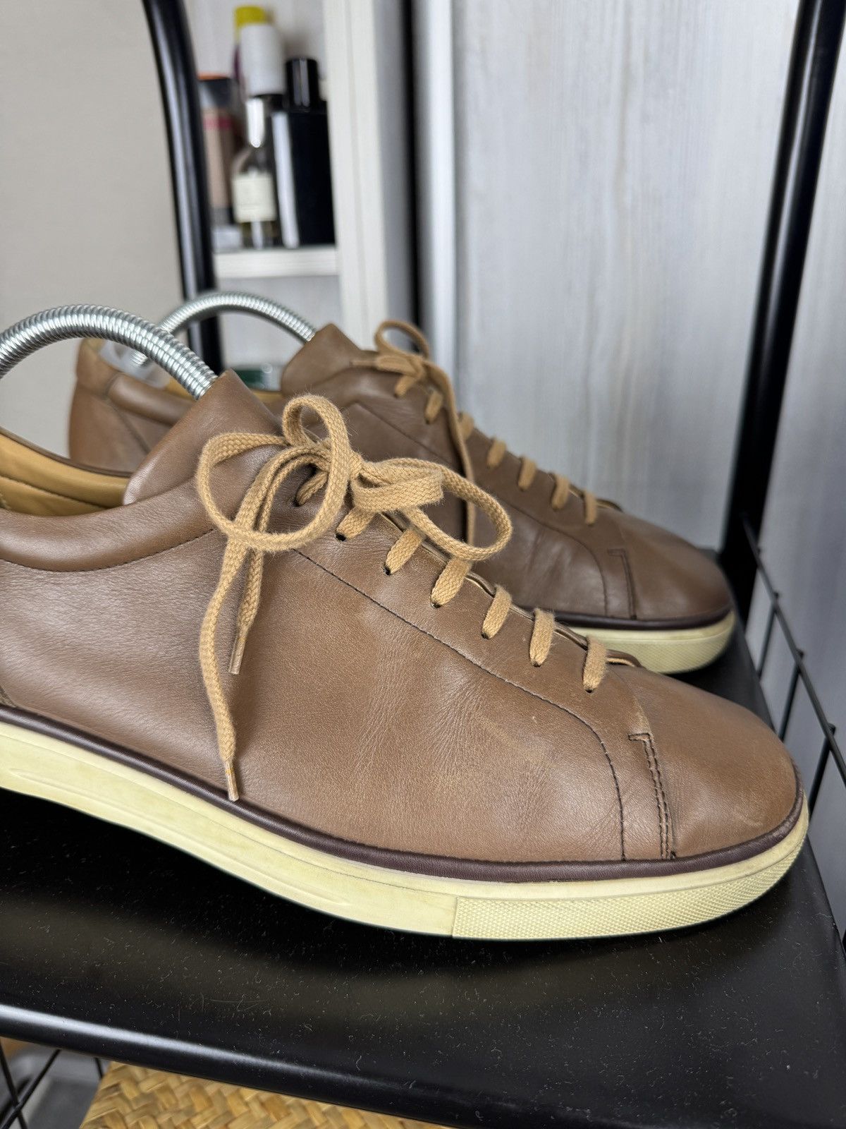 Bally BALLY Levico Italian Brown Leather Sneakers Size US 12 / EU 45 - 4 Thumbnail