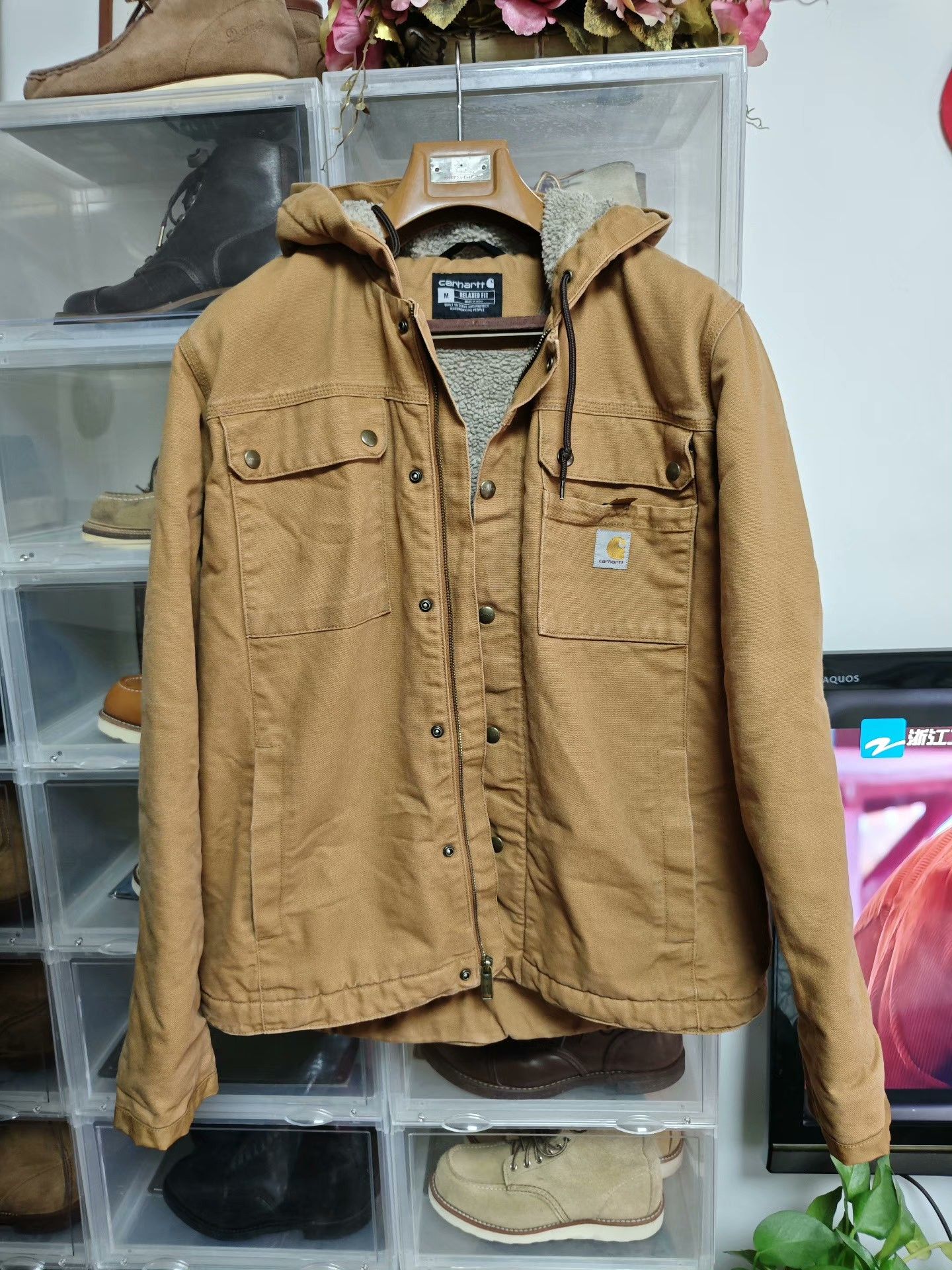 Carhartt Carhartt Sherpa Hooded Men's Jacket Size US M / EU 48-50 / 2 - 1 Thumbnail