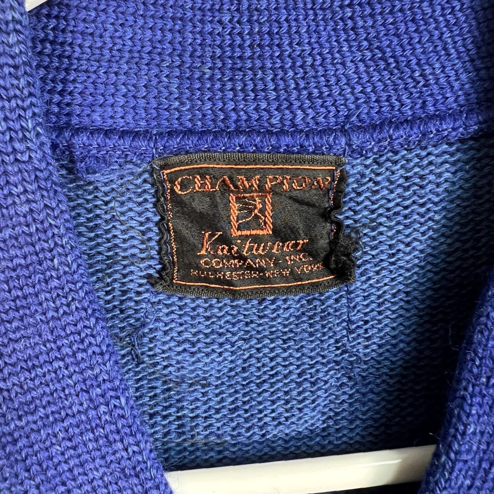 Champion VINTAGE 1940s Champion Knitwear Cardigan Sweater Men’s Small Blue 40s 1940s Mens Size US S / EU 44-46 / 1 - 5 Thumbnail