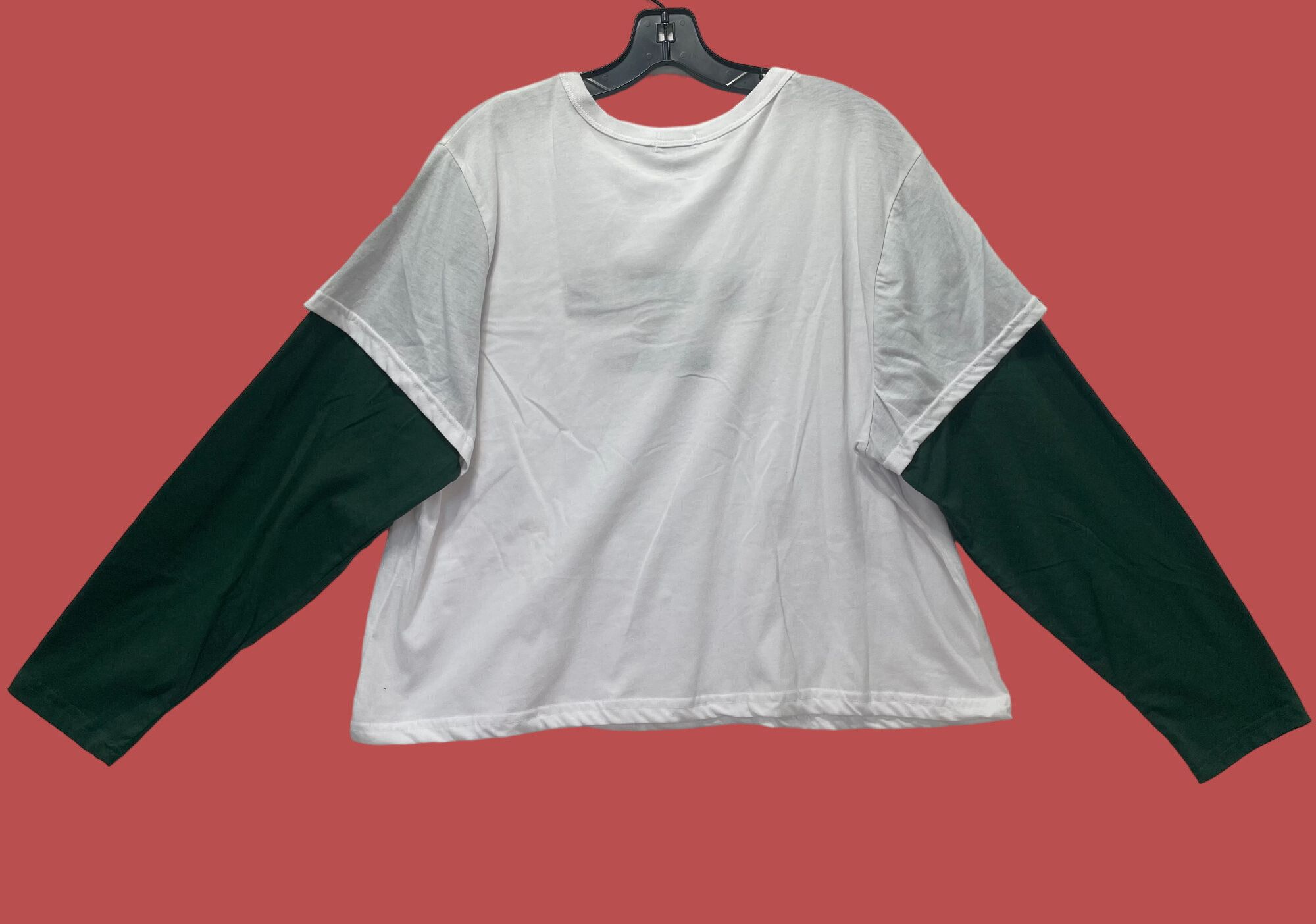 rue21 Rue 21 - Women's long Sleeves T-Shirt - Graphic Tee - Green/ Size 4XL / US 24-26 - 2 Thumbnail