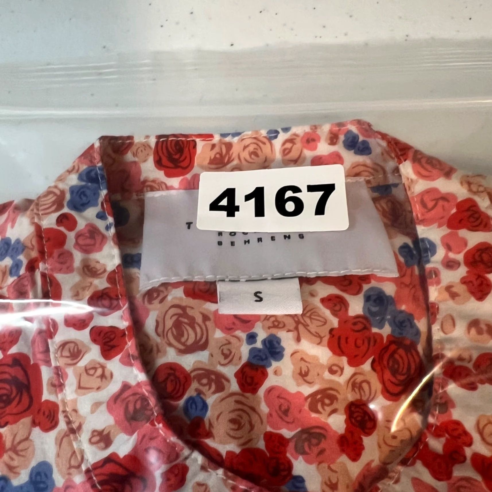 Vintage Rochelle Behrens Shirt Button-Up Long-Sleeve Floral Cotton Red Small Womens Size S / US 4 / IT 40 - 8 Thumbnail
