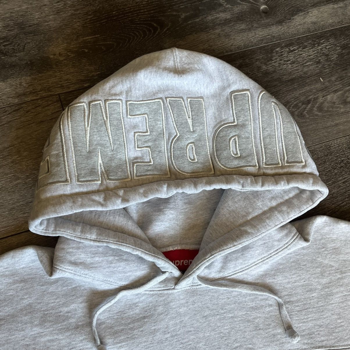Supreme Surpreme US-NY Hooded Sweatshirt Hoodie Ash Grey FW22 Size US XXL / EU 58 / 5 - 6 Thumbnail