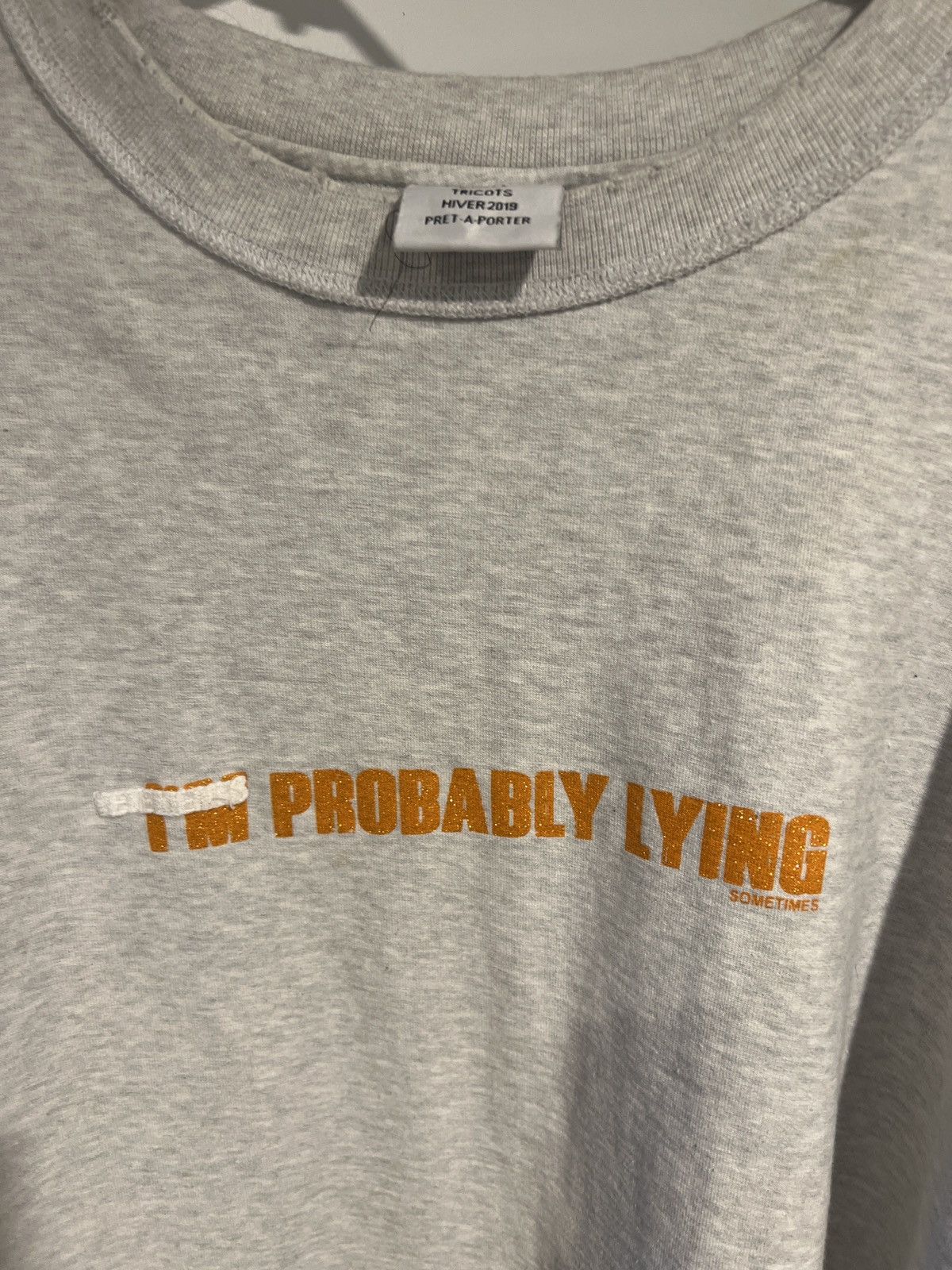 Vetements REVERSIBLE VETEMENTS IM PROBABLY LYING JERSEY Size US M / EU 48-50 / 2 - 2 Thumbnail