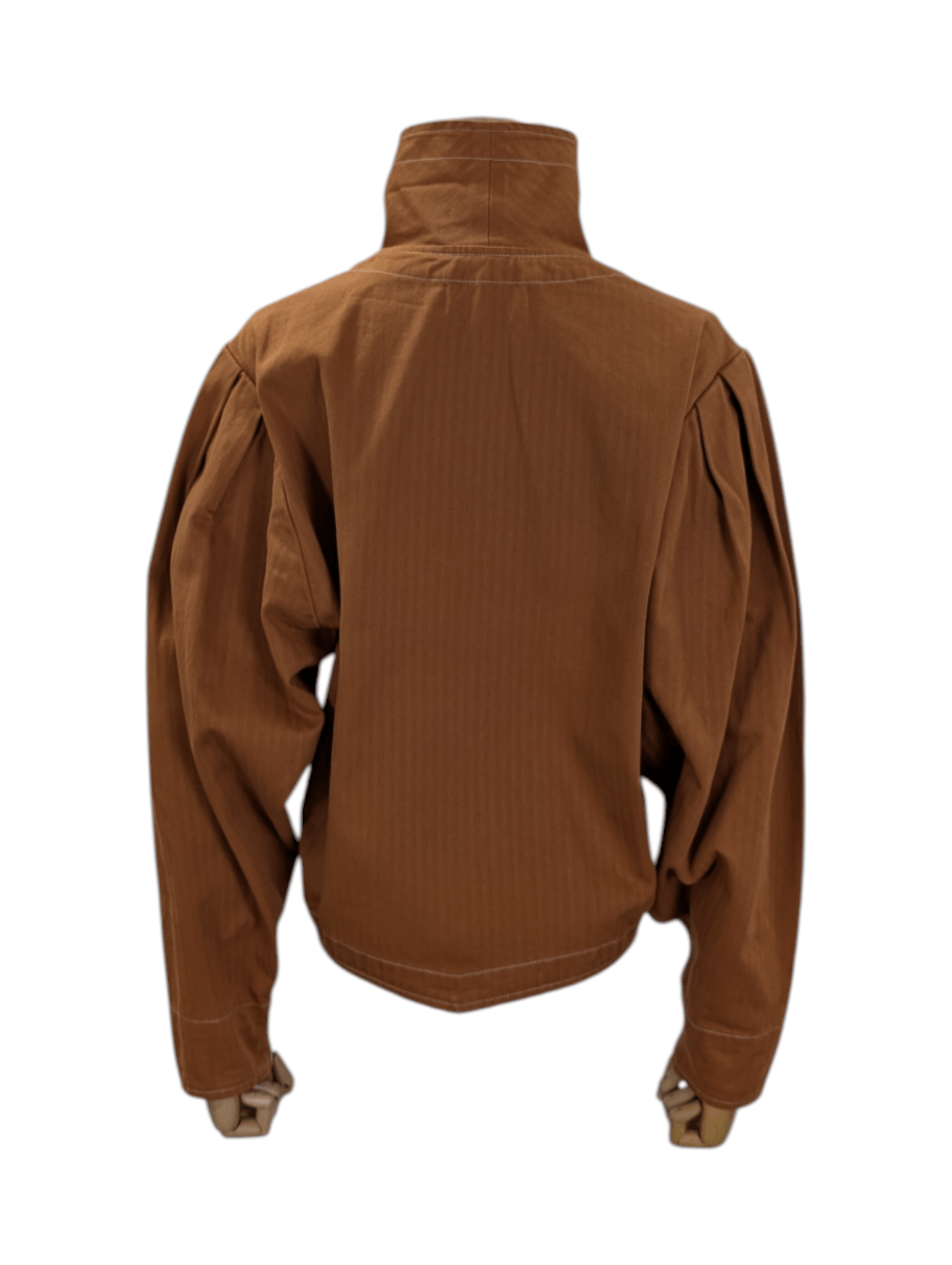 Isabel Marant Isabel Marant Brown Denim Pauline Striped Jacket Size XS / US 0-2 / IT 36-38 - 2 Thumbnail