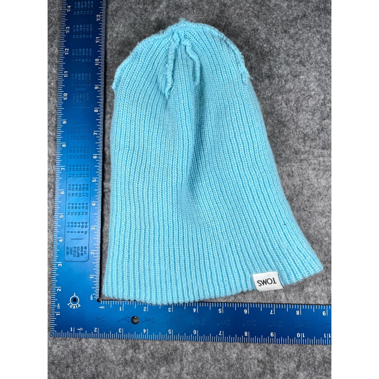 Toms Tom's Beanie Hat Adult One Size Light Blue Double Knit 100% Acrylic Ski Outdoor Casual Unisex Mens Womens Accessories Size ONE SIZE - 6 Thumbnail