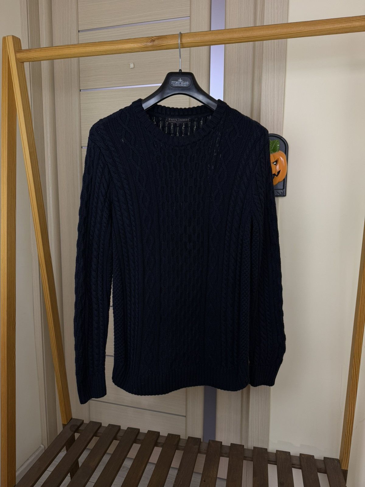 Paul James Paul James Men’s Chunky Cotton Fisherman’s Jumper Sweater Size US L / EU 52-54 / 3 - 1 Thumbnail