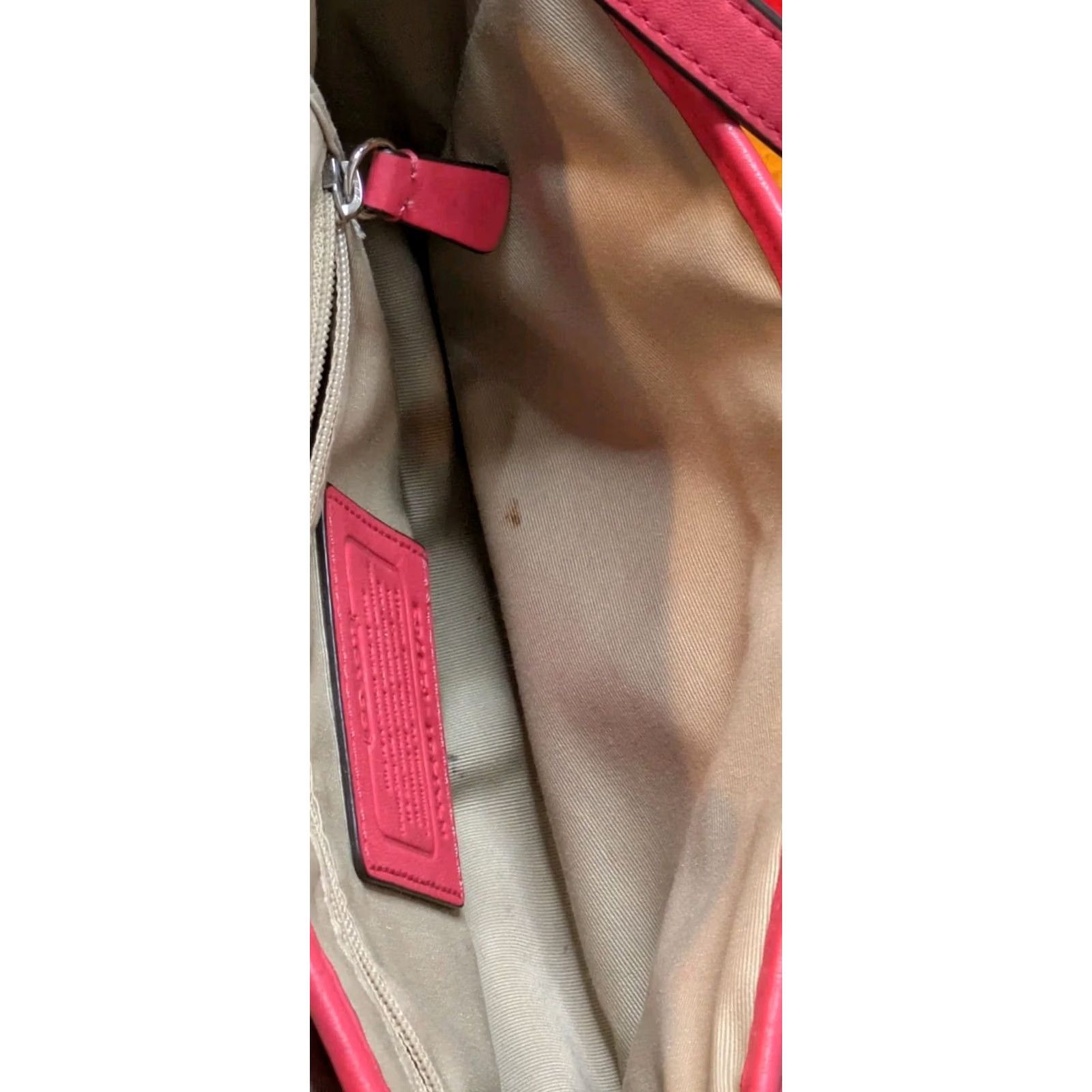 Coach Coach Hadley Crossbody Purse Medium Leather Pink Shoulder Strap Womens Size ONE SIZE - 8 Thumbnail