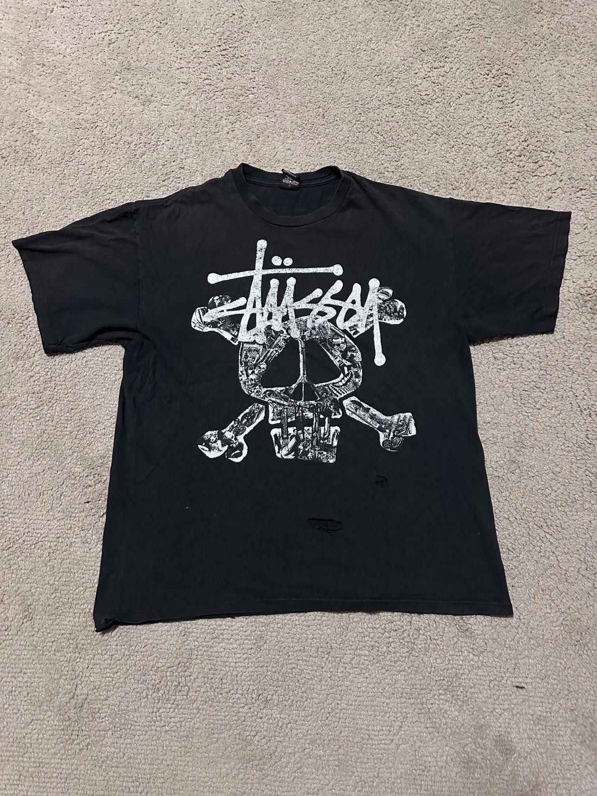 Stussy Vintage 00s Stussy Skull Tee Sz XL Size US XL / EU 56 / 4 - 1 Thumbnail