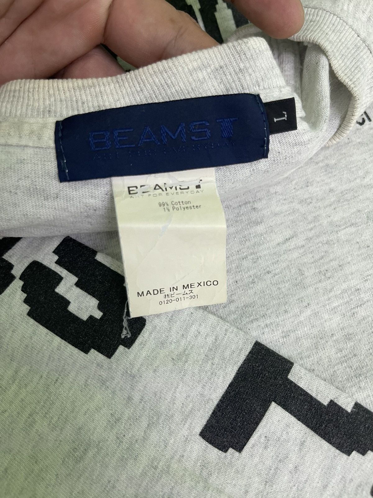 Beams Japan Vintage Beams Design Dots Per Inch Long Sleeve Shirt Tee Size US L / EU 52-54 / 3 - 13 Thumbnail