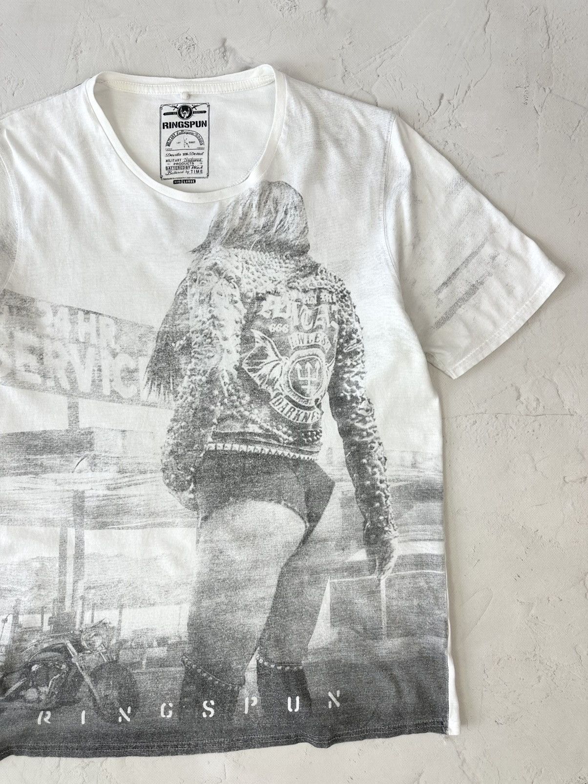 Ringspun Vintage Ringspun Printed White T-shirt Size US L / EU 52-54 / 3 - 3 Thumbnail