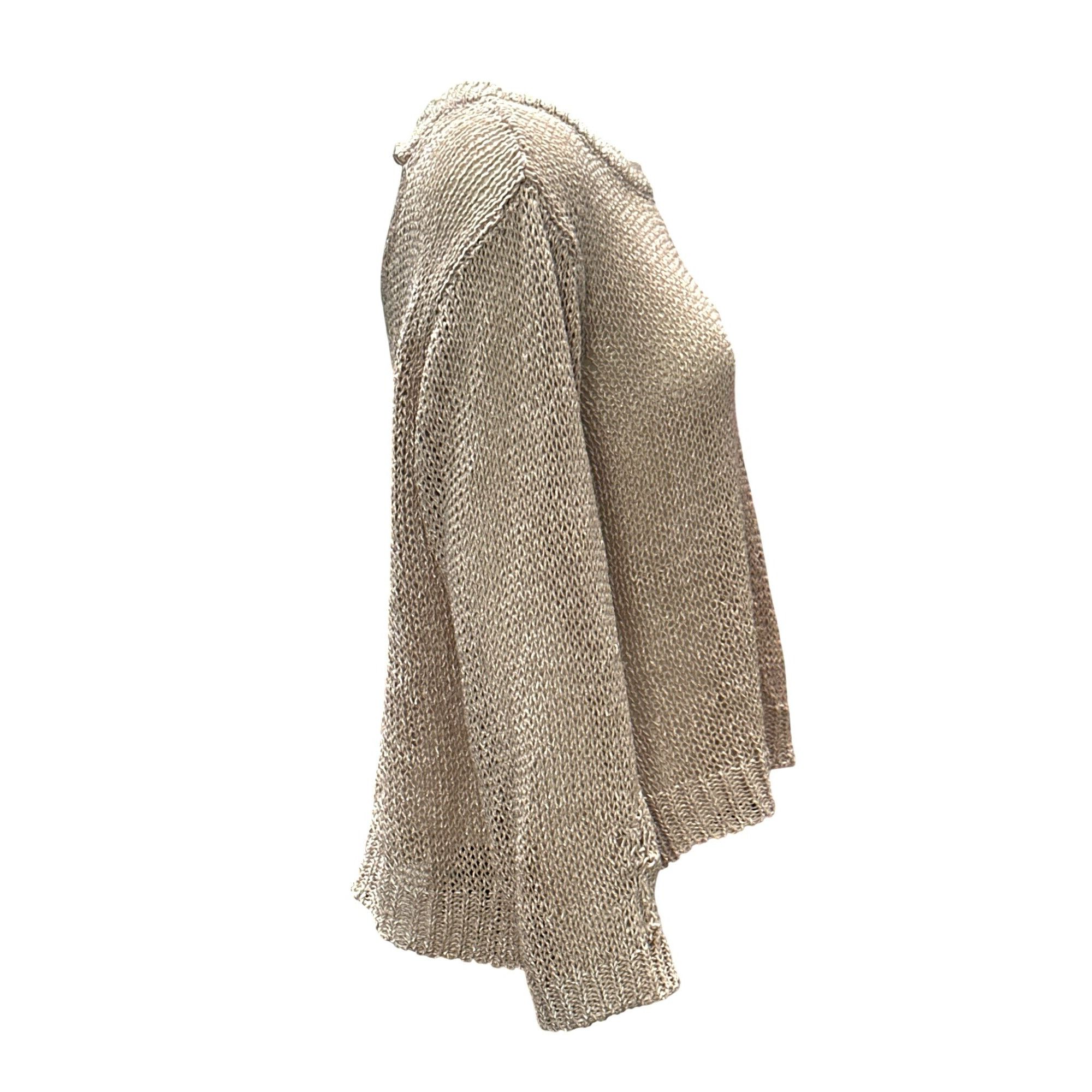 H&M CCC Loose Knit Crop Top Metallic Open Back Sweater Stylish L Size M / US 6-8 / IT 42-44 - 4 Thumbnail