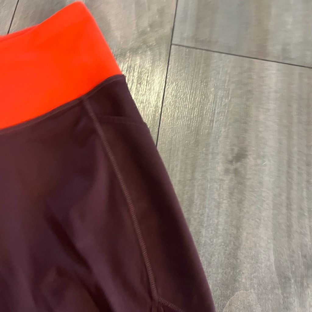 Nike Athleta Brown Athletic Workout Leggings Women Large Bin N-28 Size 30" / US 8 / IT 44 - 3 Thumbnail