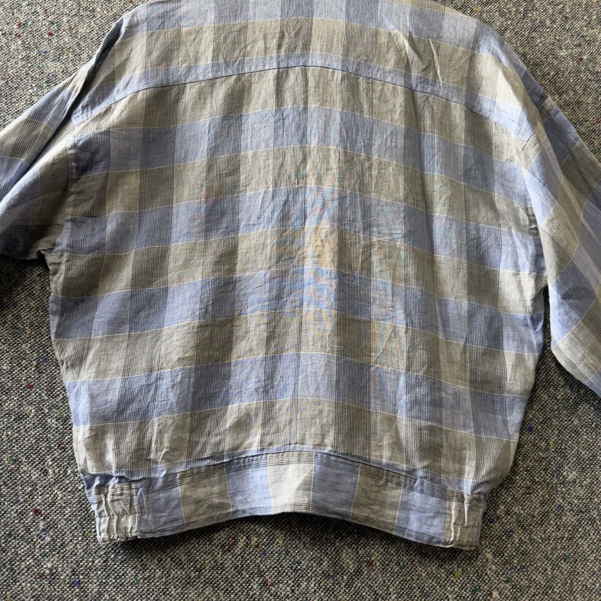 Givenchy Vintage Givenchy Gentleman Linen Plaid Blouson Jacket L⁠ Size US L / EU 52-54 / 3 - 10 Thumbnail