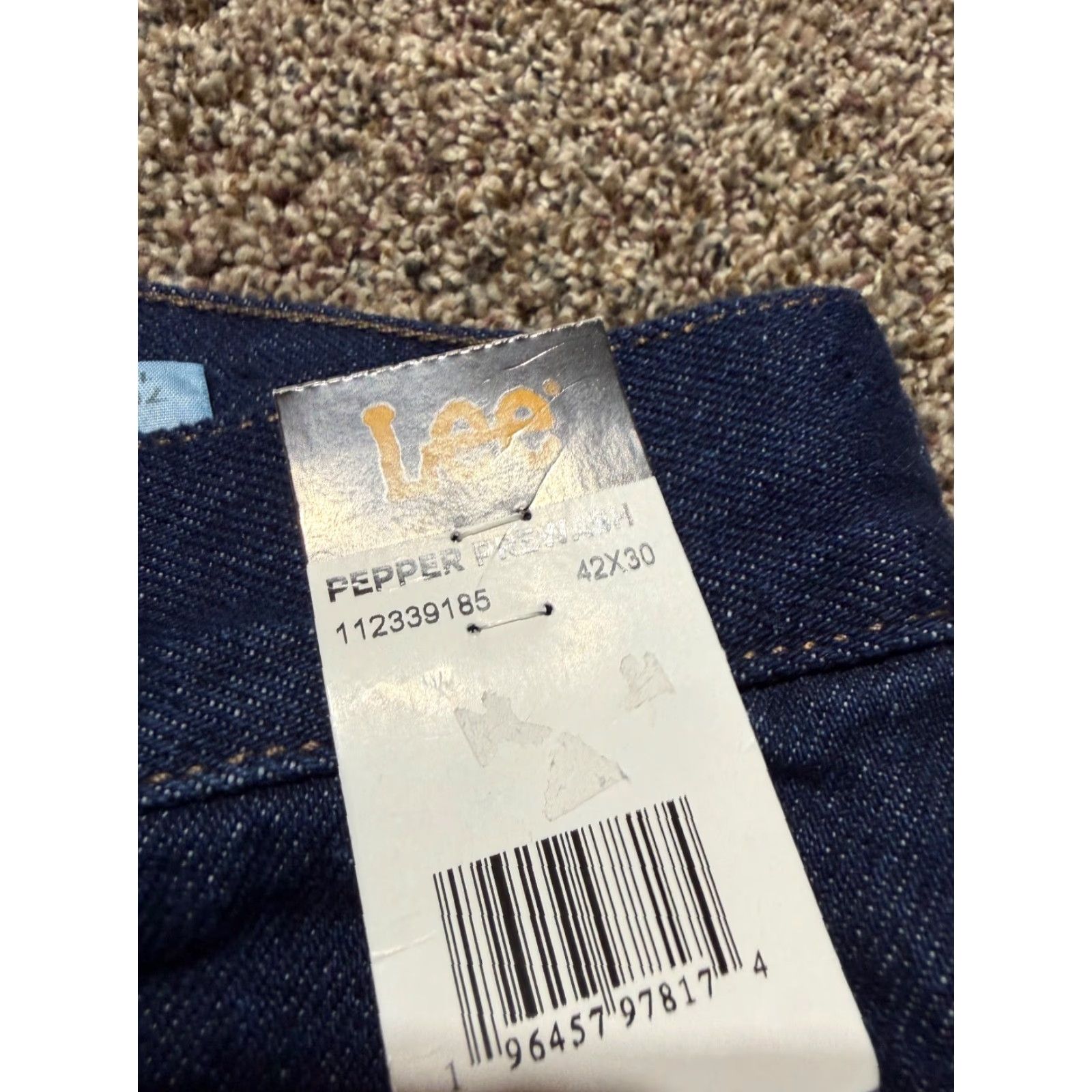 Lee Lee Jeans Men 42 Blue Denim 42X30 Straight Fit 5-Pocket Size US 42 / EU 58 - 3 Thumbnail