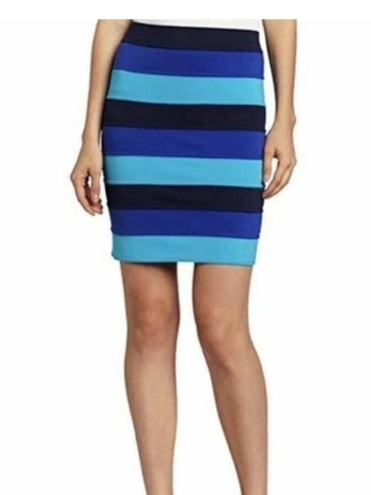 Other Lilly Pulitzer Cheyenne Pencil Skirt Blue Striped Stretch Size 28" / US 6 / IT 42 - 1 Thumbnail