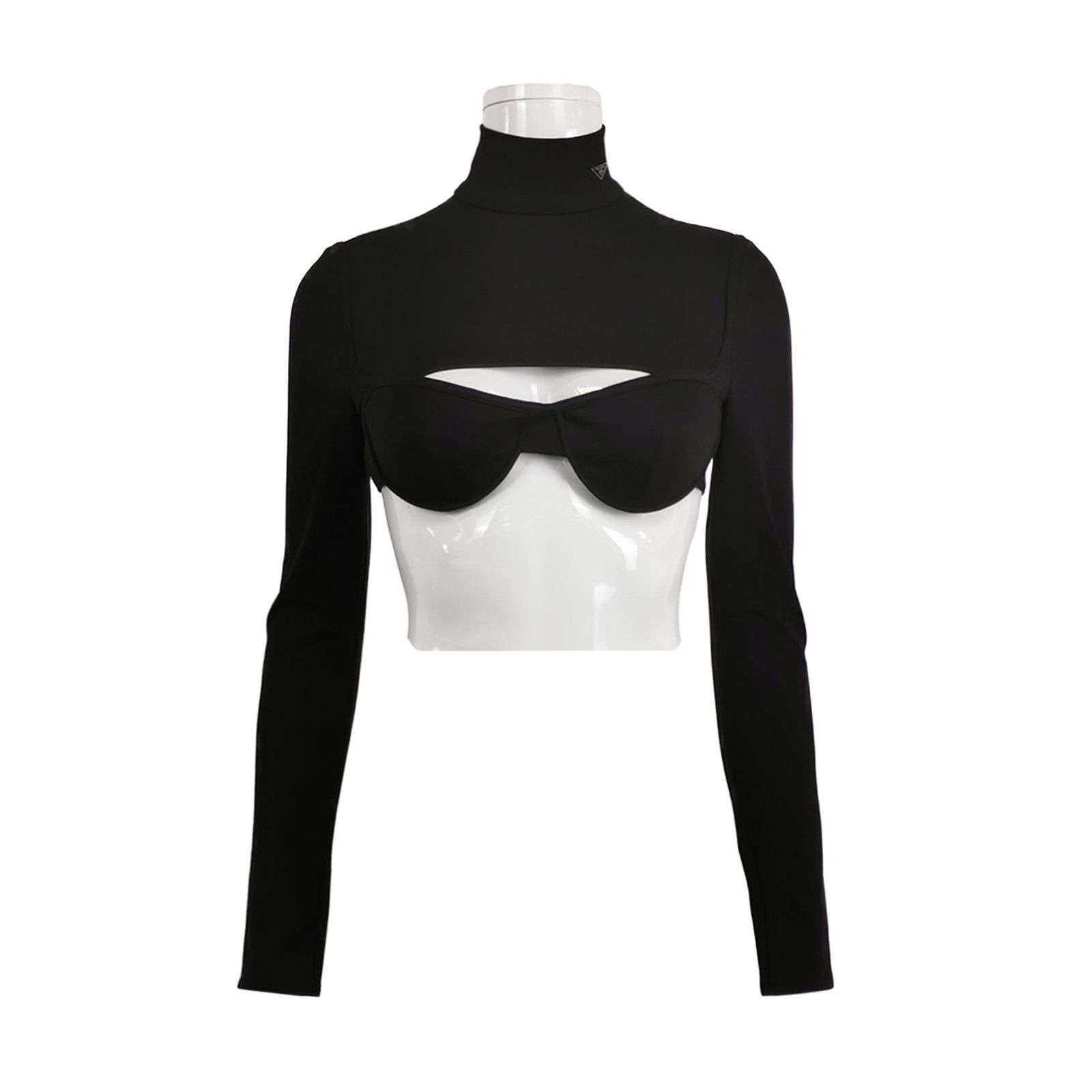 Prada Prada Logo Cutout Crop Top Size 40 Size S / US 4 / IT 40 - 1 Thumbnail