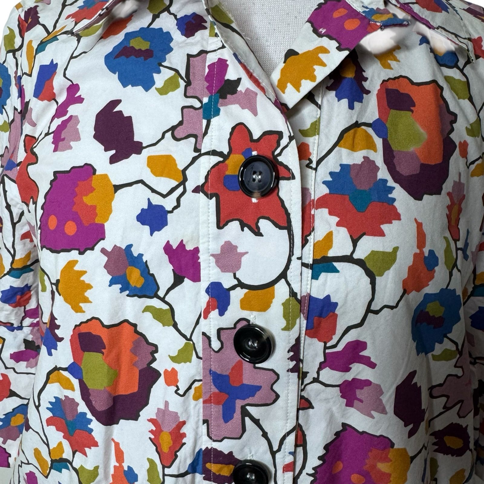 La DoubleJ LA DOUBLE J Artemis Flutter Sleeve Floral Printed Midi Dress Size M / US 6-8 / IT 42-44 - 6 Thumbnail