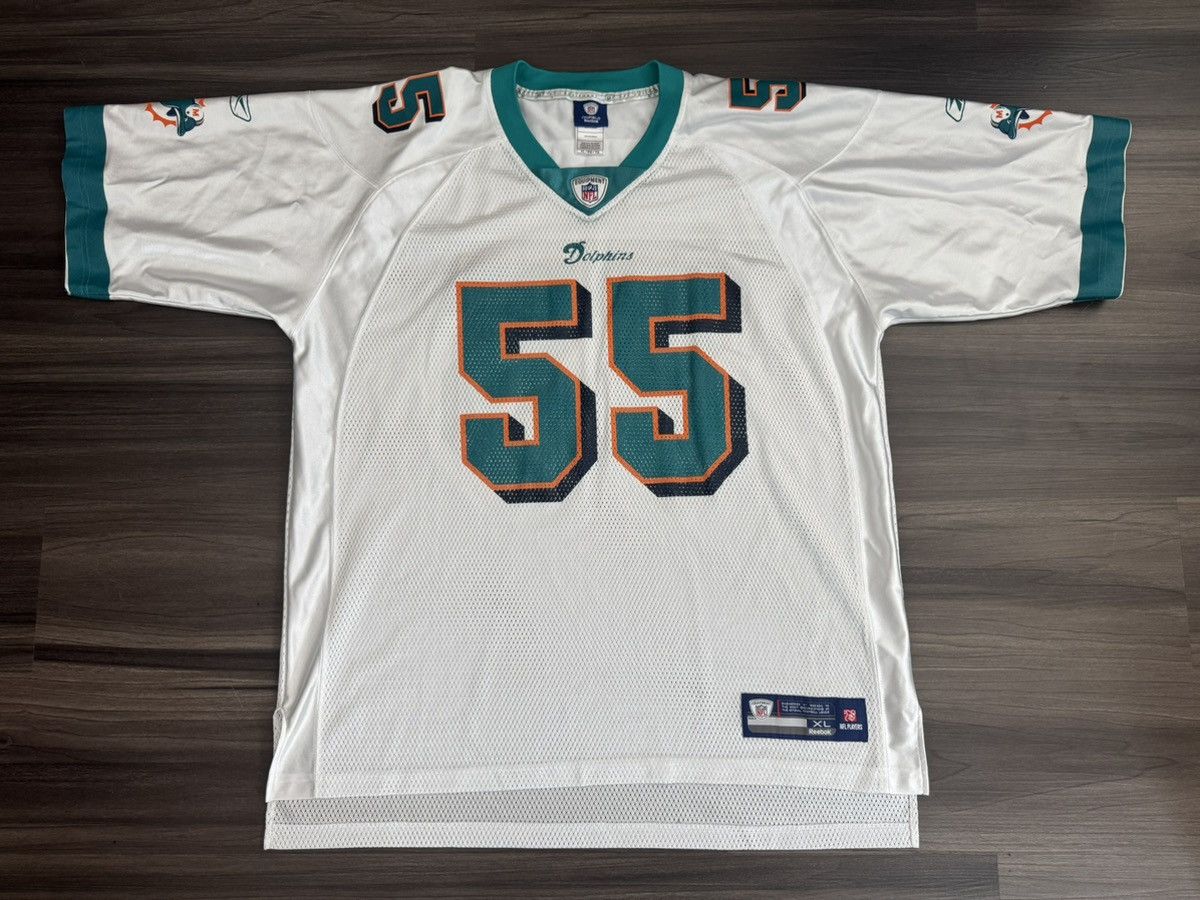 Reebok Miami Dolphins Joey Porter #55 NFL Away White Jersey Size US XL / EU 56 / 4 - 1 Thumbnail