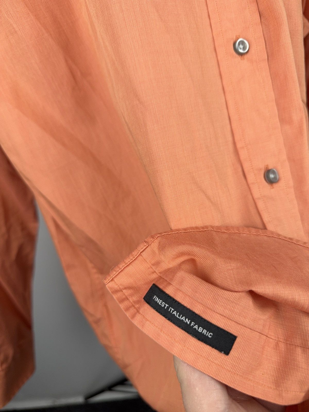 Hugo Boss Luxury Hugo Boss Orange Dress Shirt Slim Fit Italian Fabric Size US L / EU 52-54 / 3 - 5 Thumbnail