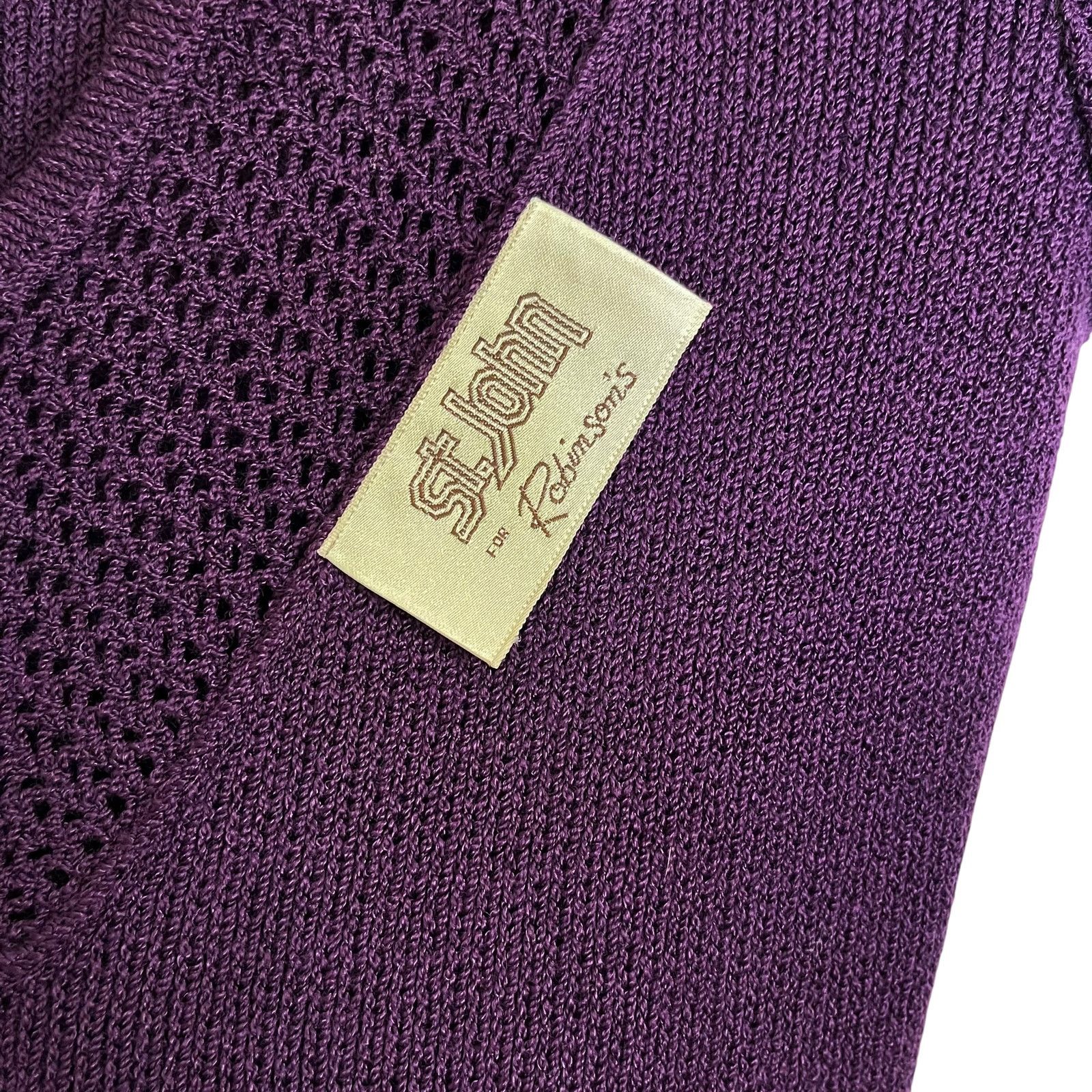 St. John St John Vintage Plum Purple Santana Knit Wool Midi Dress Size S / US 4 / IT 40 - 4 Thumbnail