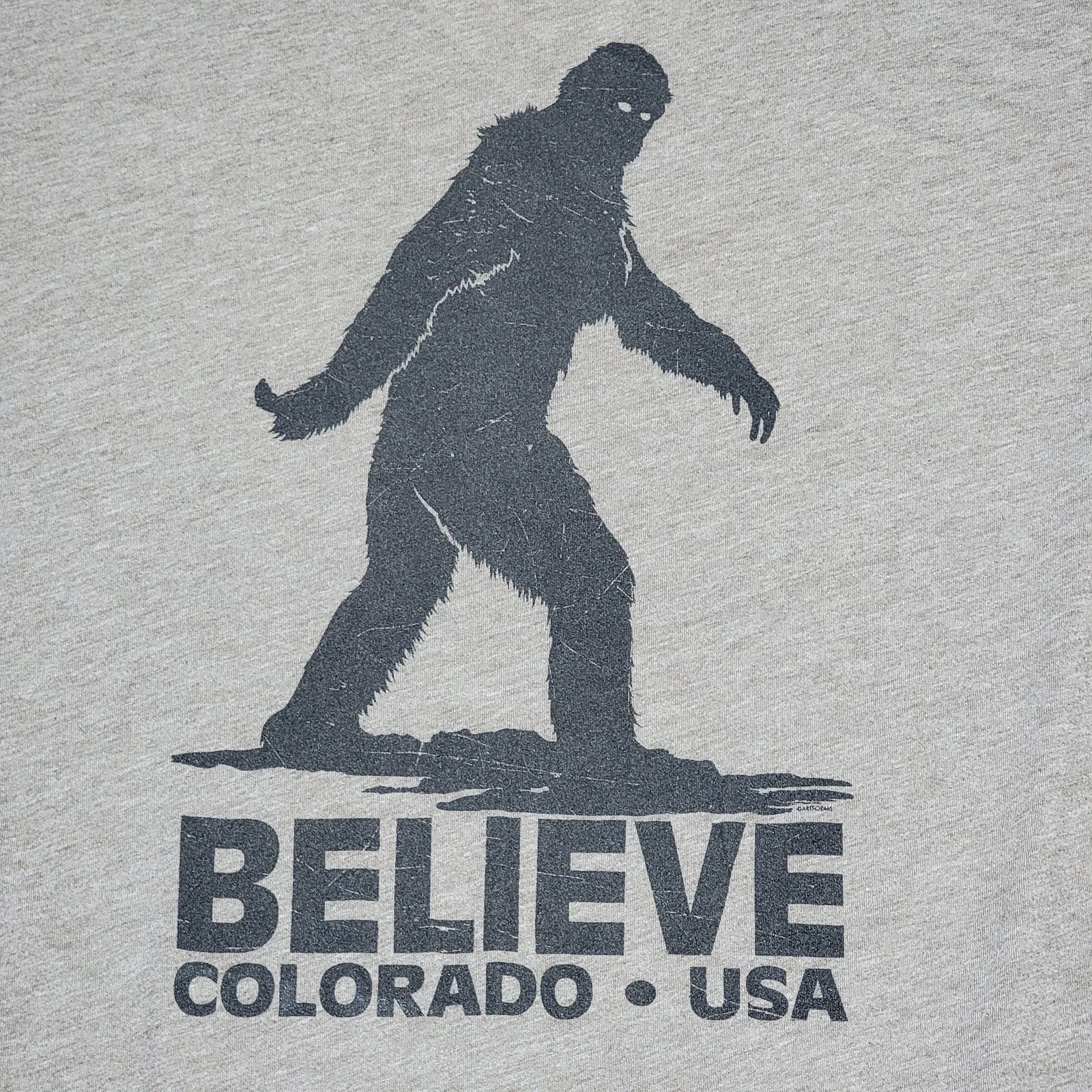 Next Level Apparel Bigfoot Believe Colorado USA Grey Unisex Tee (NLA) -Size XL* Size US XL / EU 56 / 4 - 2 Thumbnail