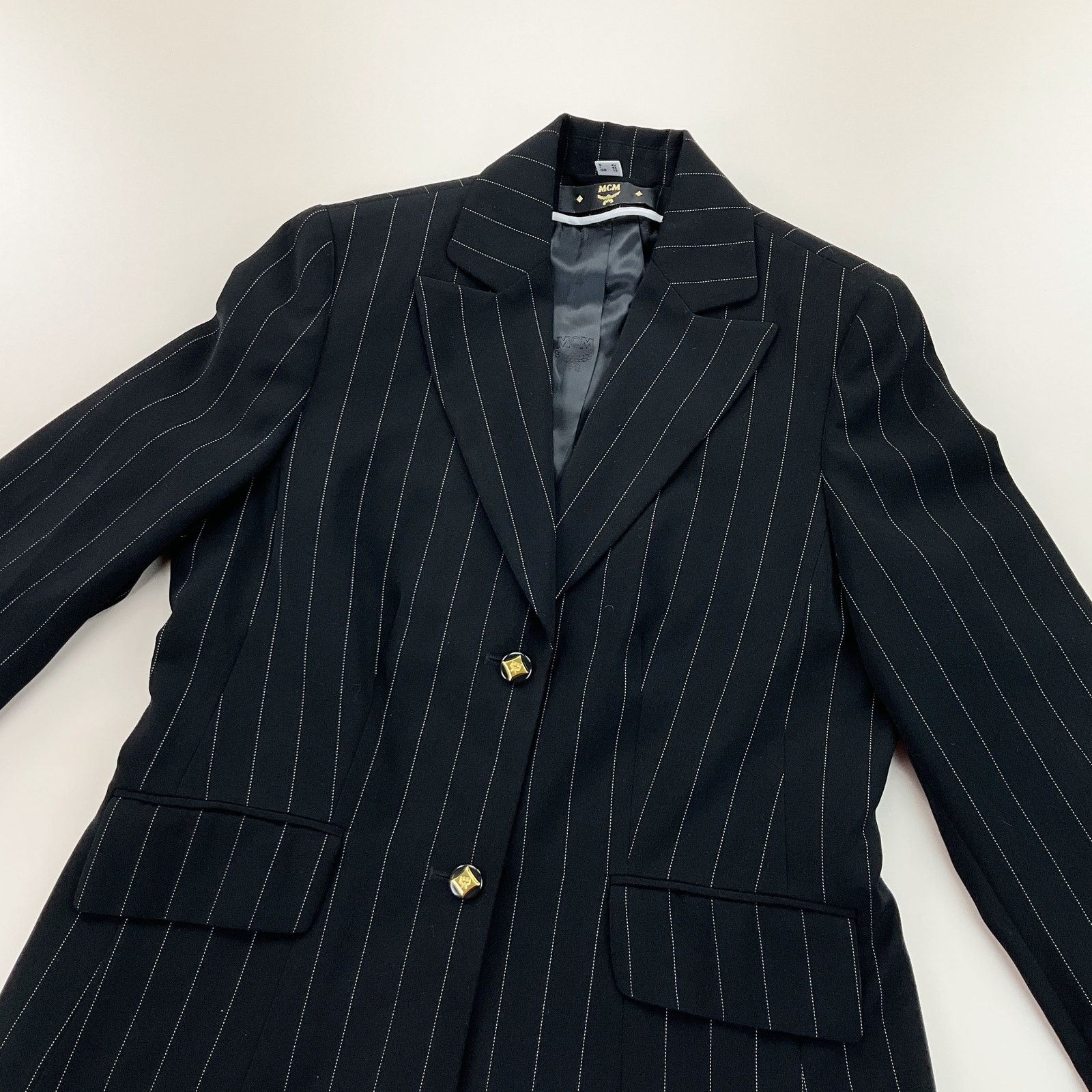 MCM Vintage Designer MCM 90s Blazer Jacket - Women Medium black Size M / US 6-8 / IT 42-44 - 3 Thumbnail