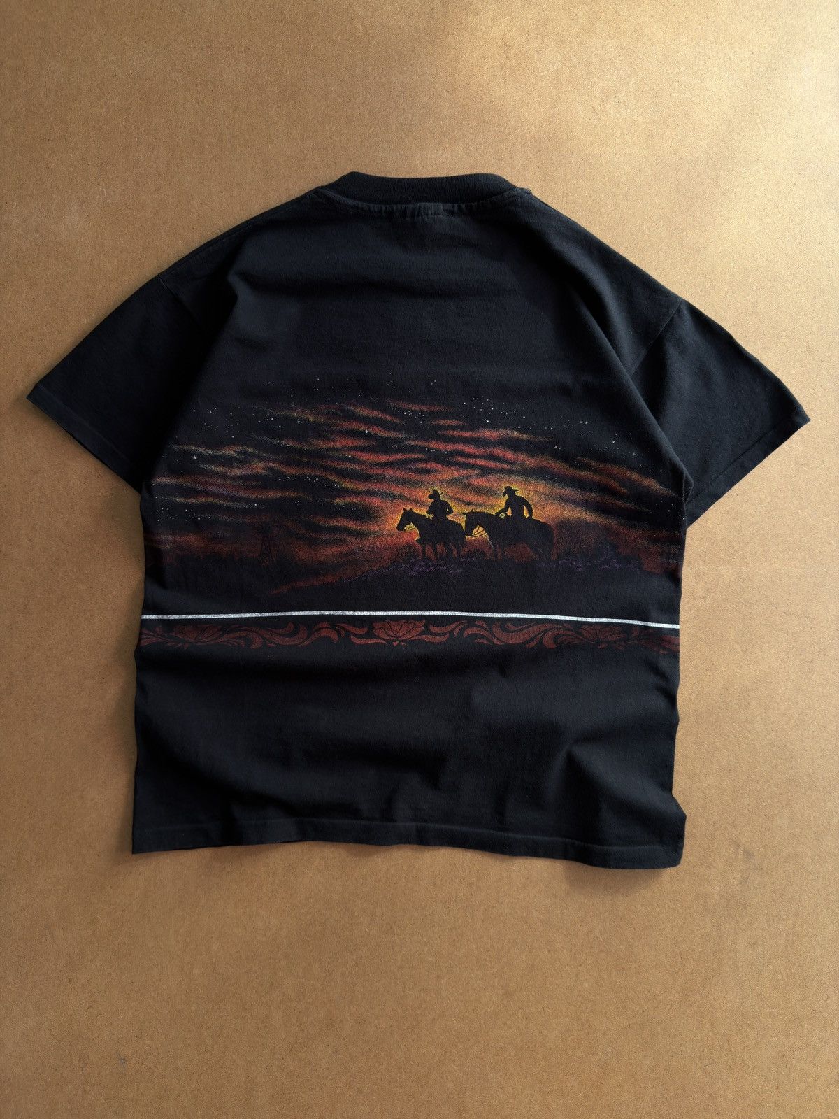 Vintage 90s Tombstone Arizona Western Aop Single Stitch Tee in Black, Men's — image 2 of 6