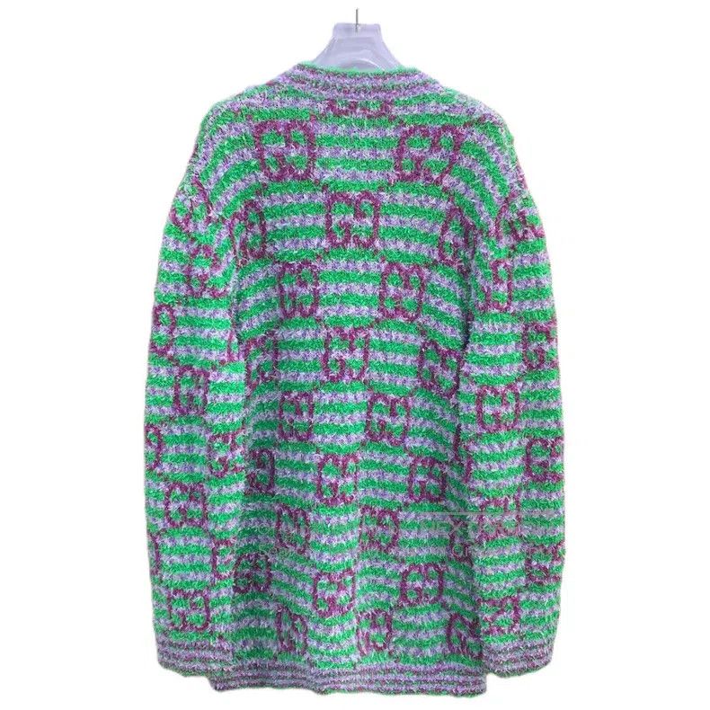 Gucci Gucci Green full-print double G cotton V-neck single-breas Size M / US 6-8 / IT 42-44 - 2 Thumbnail