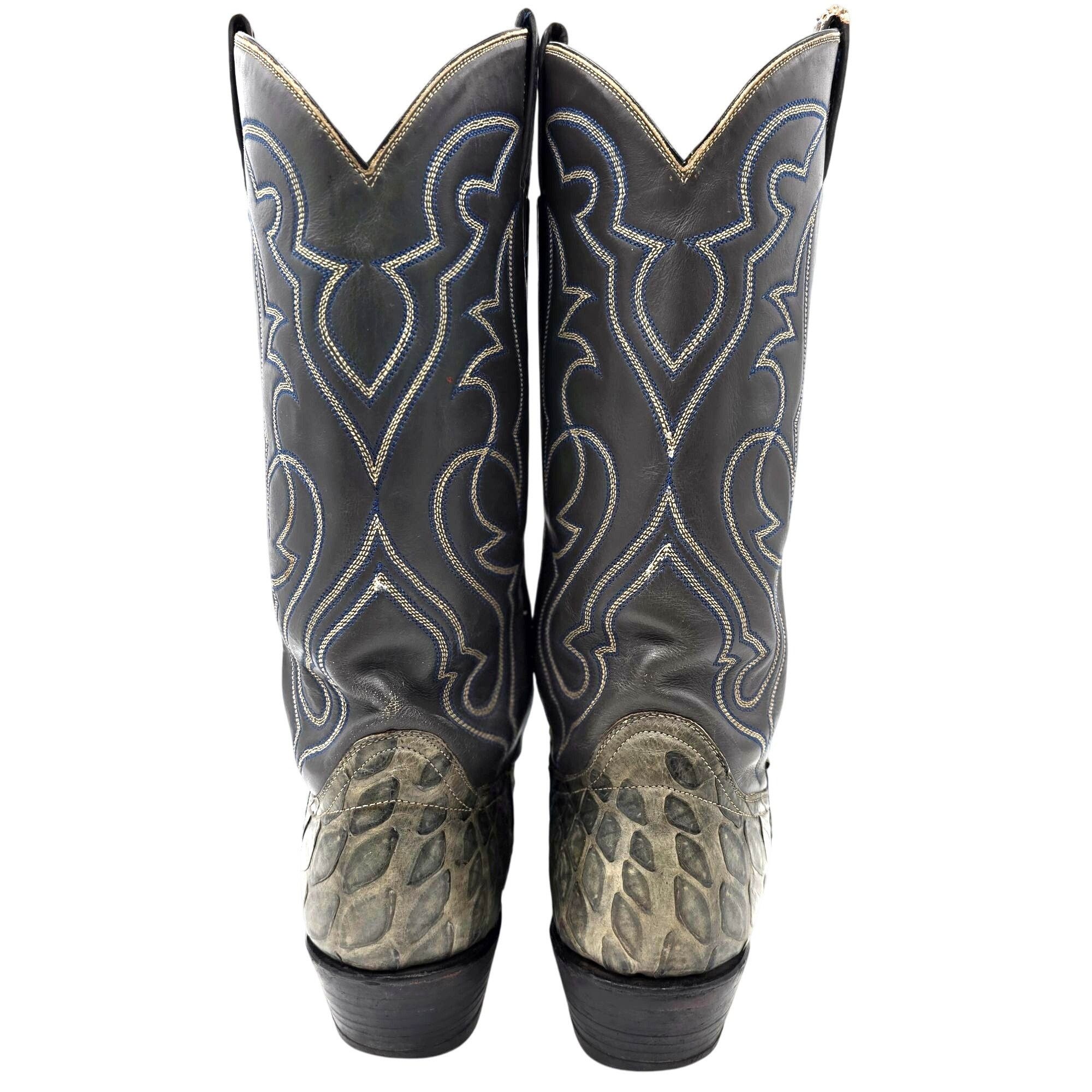 Other Vintage Pangolin Anteater Patina Gray Grey Round Toe Cowboy Size US 8.5 / EU 41-42 - 5 Thumbnail