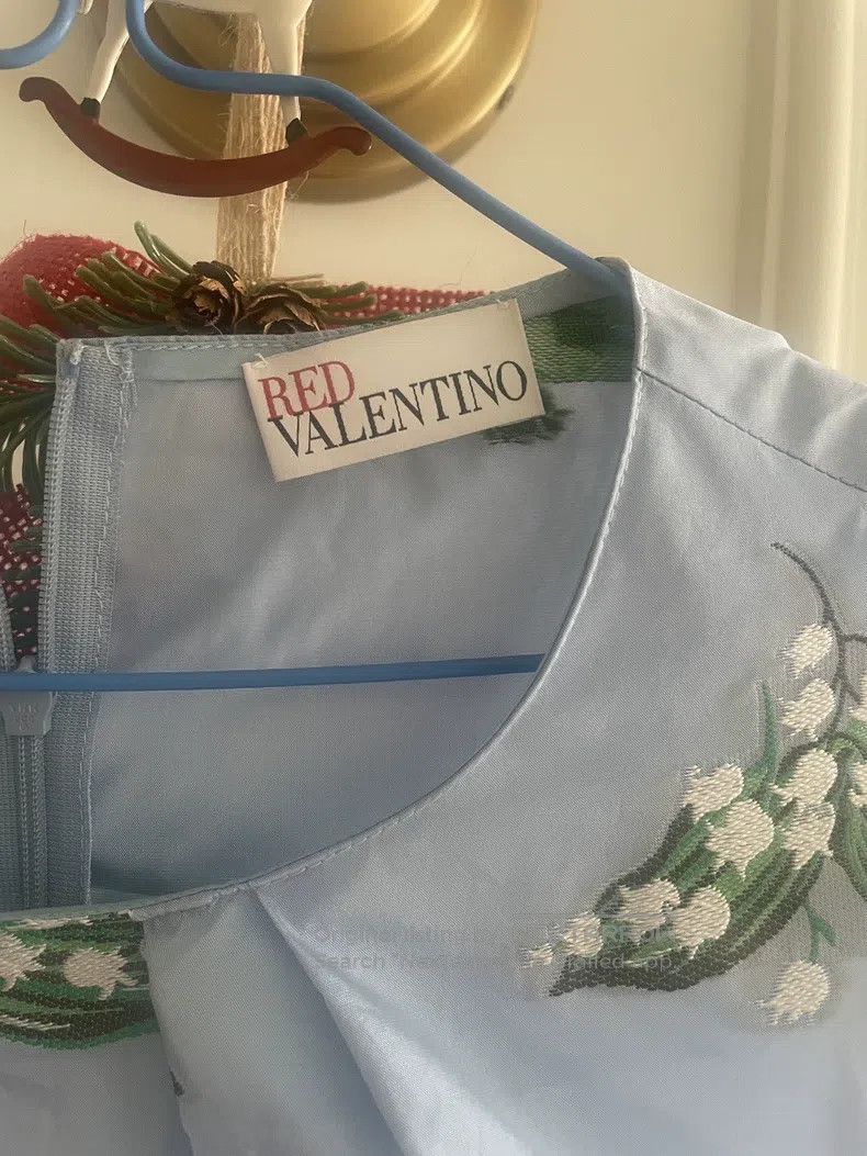 Valentino Valentino A light blue little floral dress Size XS / US 0-2 / IT 36-38 - 2 Thumbnail
