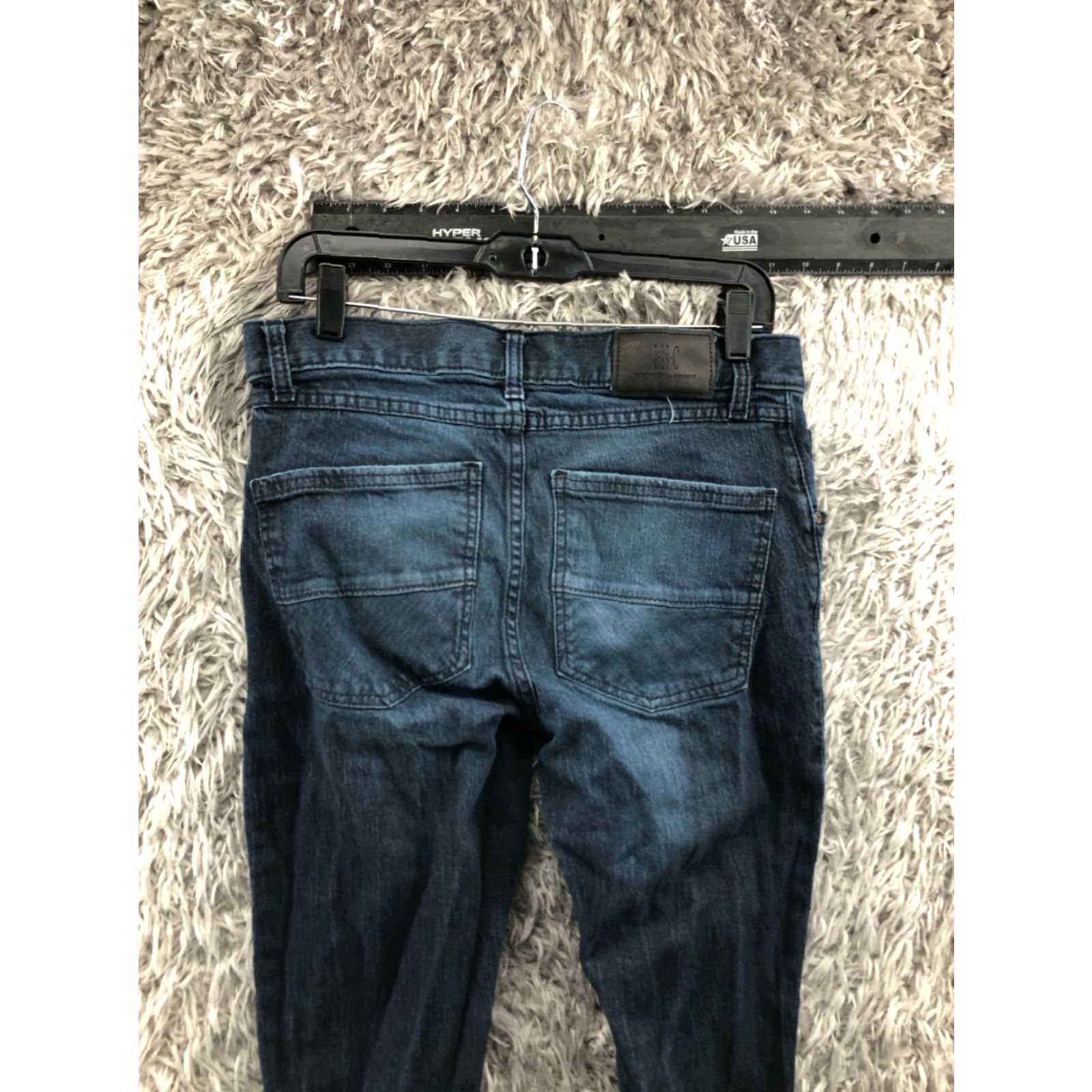 Vintage INC Denim Skinny Fit Jeans Mens 32x32 Mid Wash Blue Denim Jeans INC International Concepts Skinny Style Regular Fit 5-Pocket Blue Mens Size US 32 / EU 48 - 7 Thumbnail