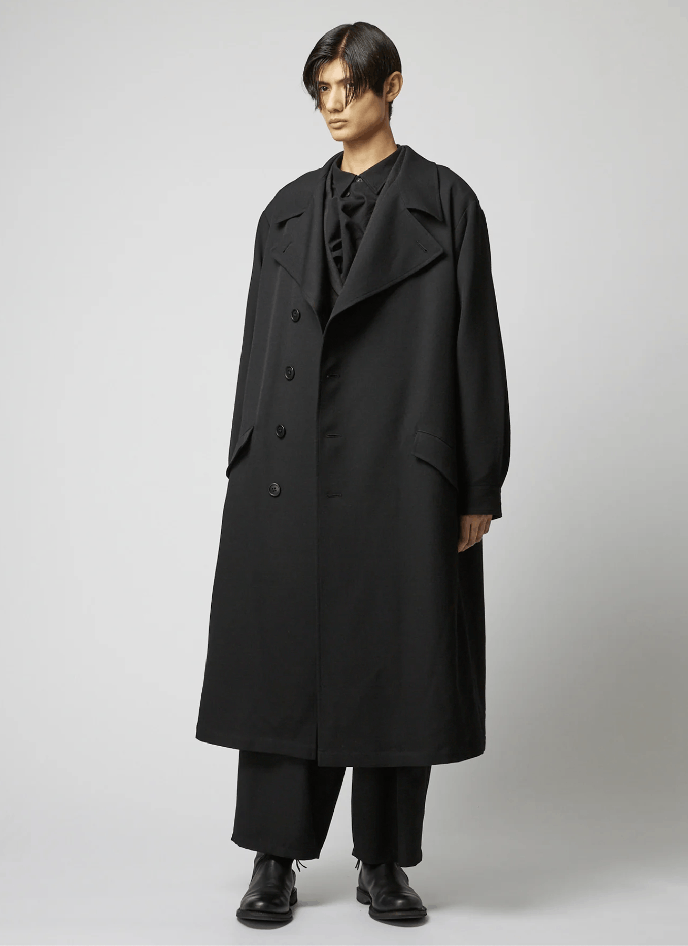 Yohji Yamamoto Yohji Yamamoto Pour Homme - ARMY GABARDINE HEM CUFFS COAT Size US S / EU 44-46 / 1 - 4 Thumbnail