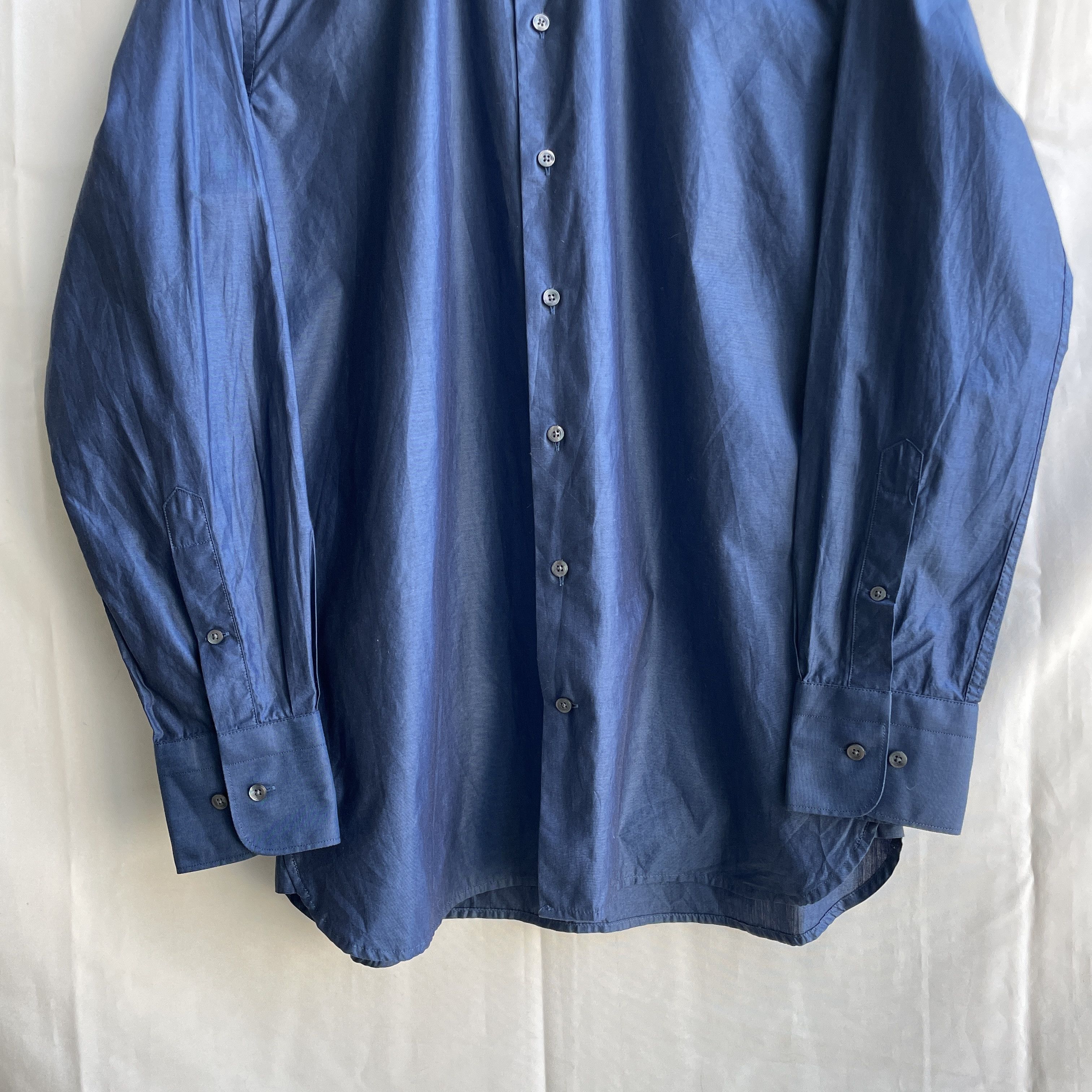 Suitsupply Suitsupply Ford Spread Collar Navy Extra Slim Dress Shirt Size 40R - 6 Thumbnail