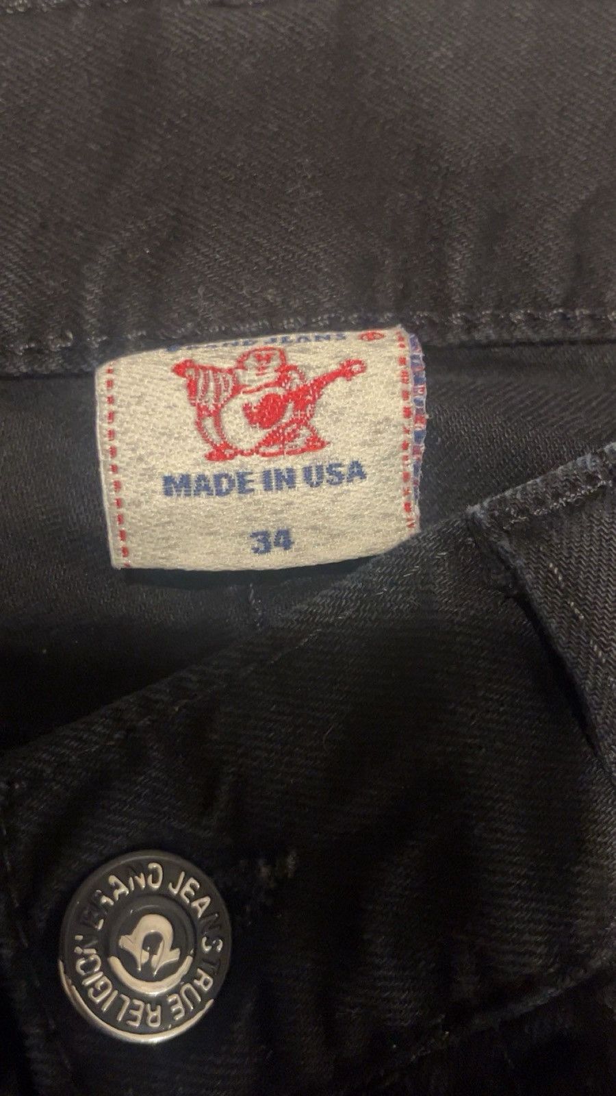 True Religion Men Black Ricky True Religion Denim jeans Size US 34 / EU 50 - 6 Thumbnail