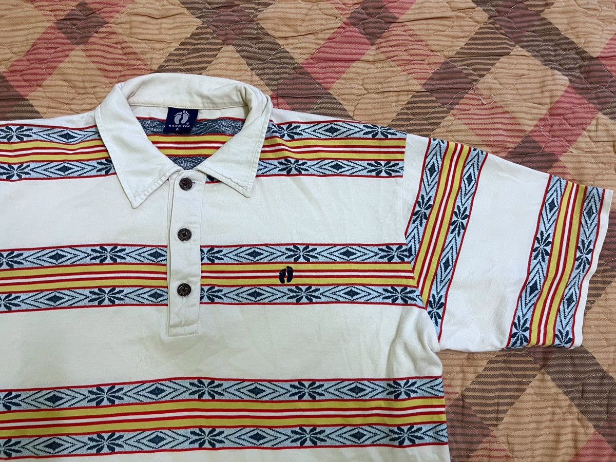 Hang Ten × Vintage Vintage Hang Ten Polo Shirt L Stripes Native Navajo Surfing Size US L / EU 52-54 / 3 - 4 Thumbnail