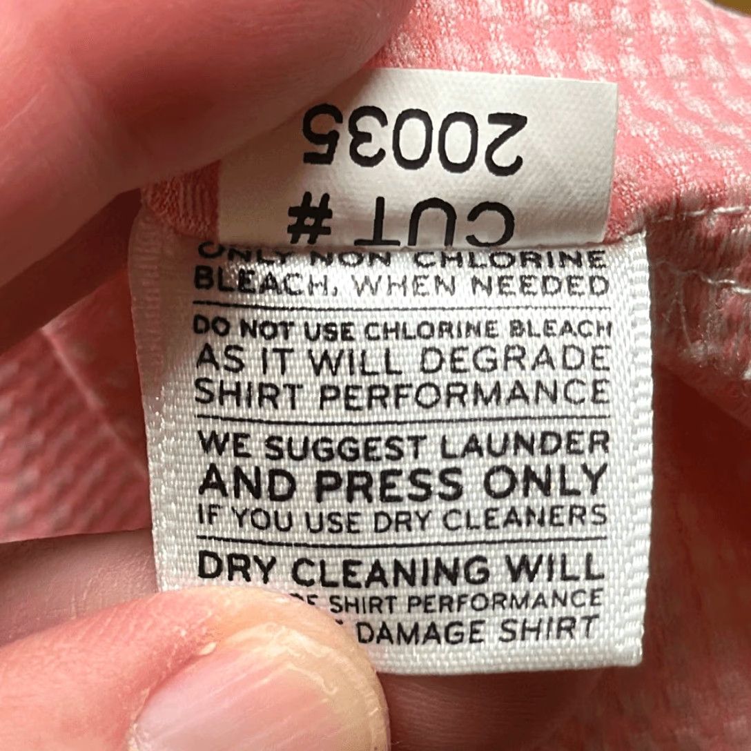 Mizzen+Main Mizzen+Main Pink White X Large Trim Fit Performance Shirt Long Sleeve Men XL Pink White Multicolor Colorful Shirt Mens Size US XL / EU 56 / 4 - 6 Thumbnail