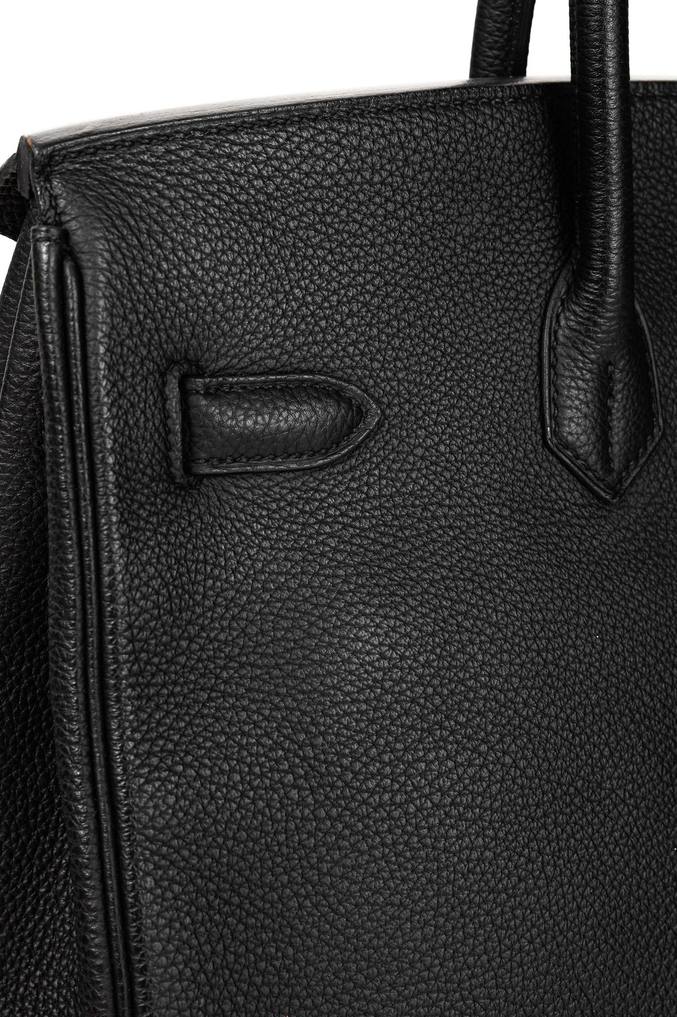 Hermes Hermes Birkin 35 Black Taurillon Clemence Leather Tote Size ONE SIZE - 14 Thumbnail