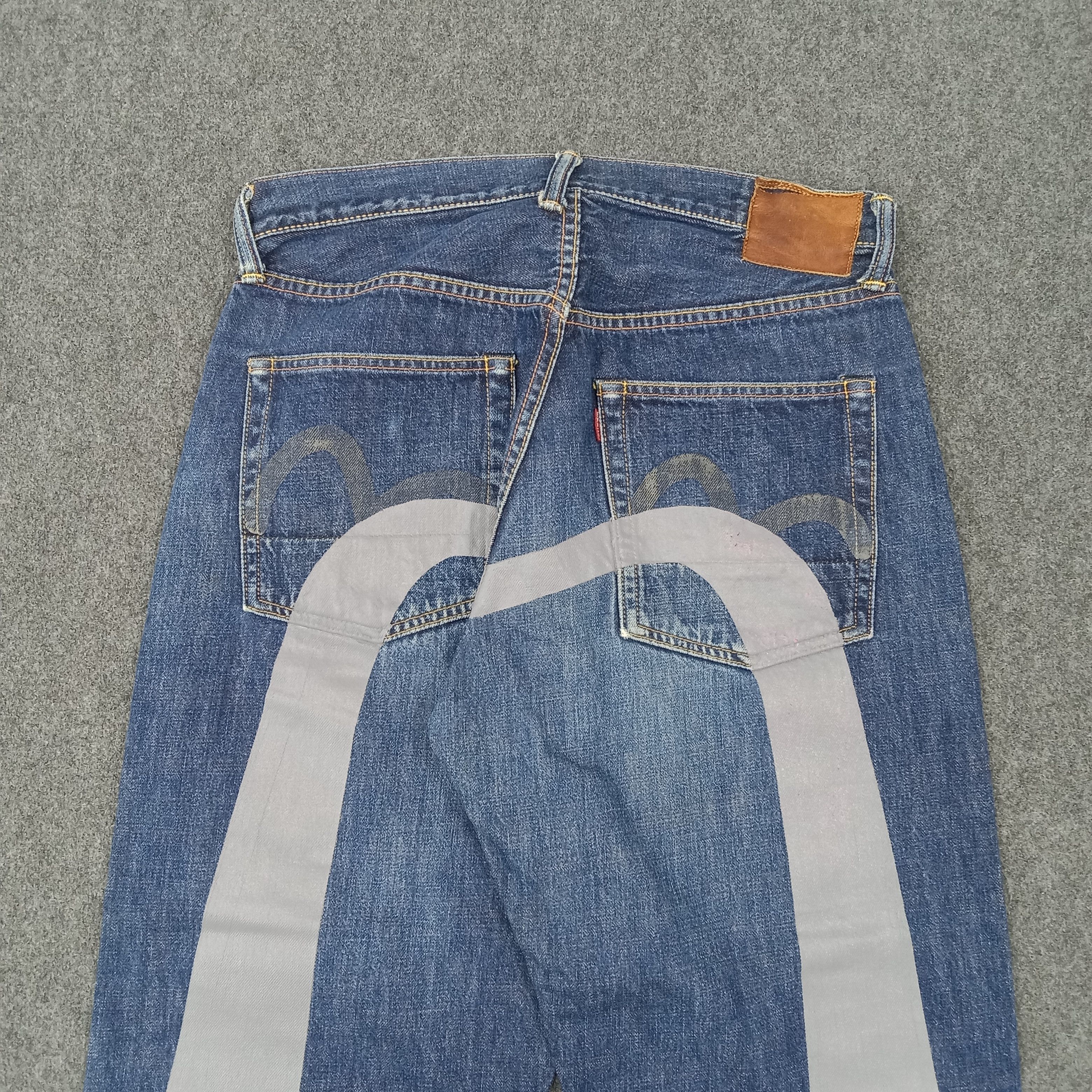 Evisu × Japanese Brand × Vintage Evisu Japanese Brand Daicock Custom Art Denim Jeans Size US 31 - 2 Thumbnail