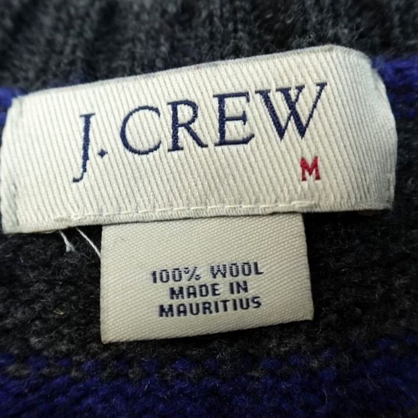 J.Crew J.CREW Sweater Mens M Blue Gray Stripe Donegal Marl Wool Knit Pullover V-Neck Size US M / EU 48-50 / 2 - 4 Thumbnail