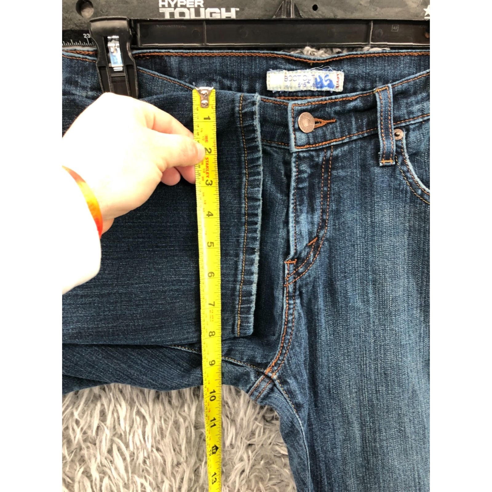 Levi's Levi's 515 Jeans Size 4 Short Womens Medium Wash Blue Bootcut Regular Rise Mid 28in Inseam 28in Cotton Denim Zipper Button 5-Pocket Size 27" / US 4 / IT 40 - 4 Thumbnail