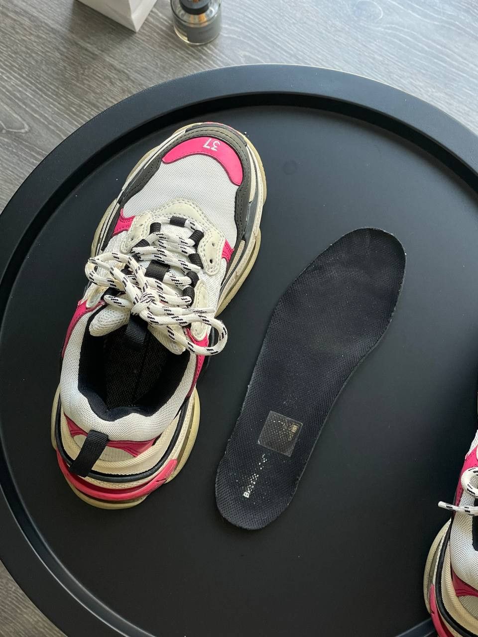 Balenciaga Balenciaga Triple S Black\White\Pink Cunky Sneakers Size US 7 / IT 37 - 15 Thumbnail