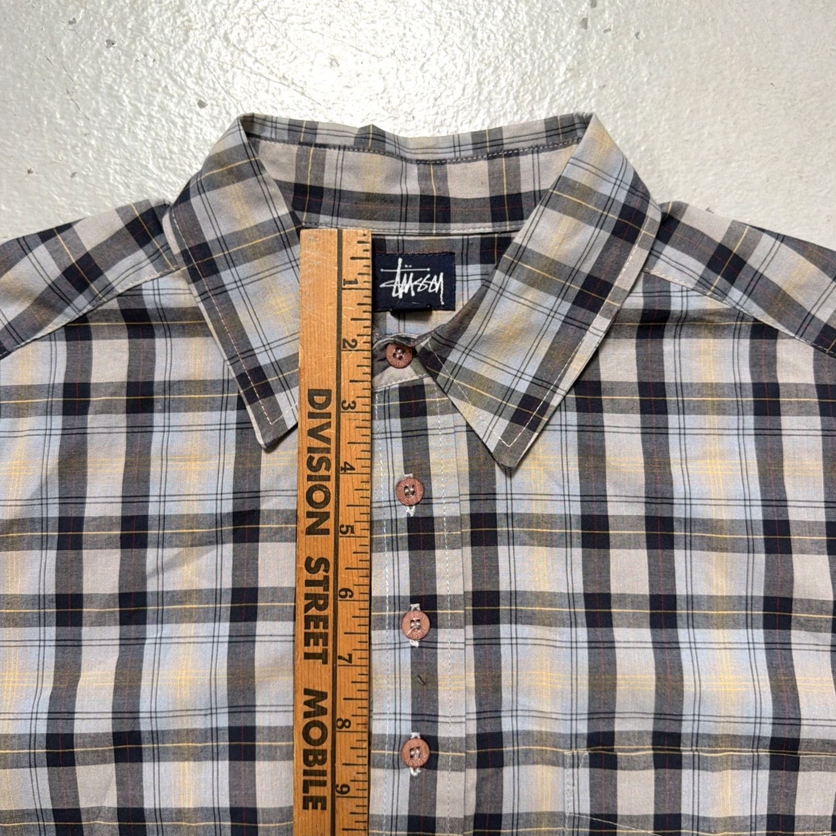 Vintage Vintage Stussy Plaid Flannel Pullover Button Shirt Made USA Skate Streetwear L (L) Size US L / EU 52-54 / 3 - 4 Thumbnail